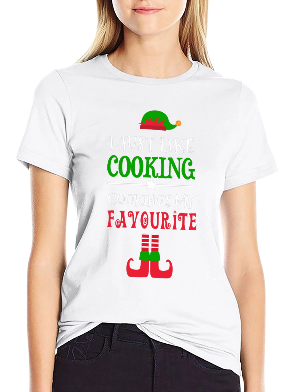 I Just Like Cooking Elf Christmas T-Shirt