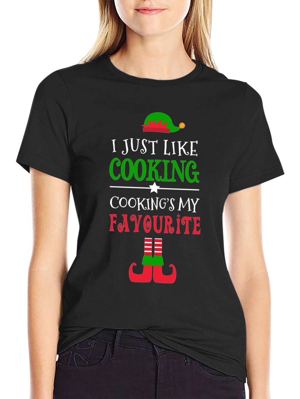 I Just Like Cooking Elf Christmas T-Shirt