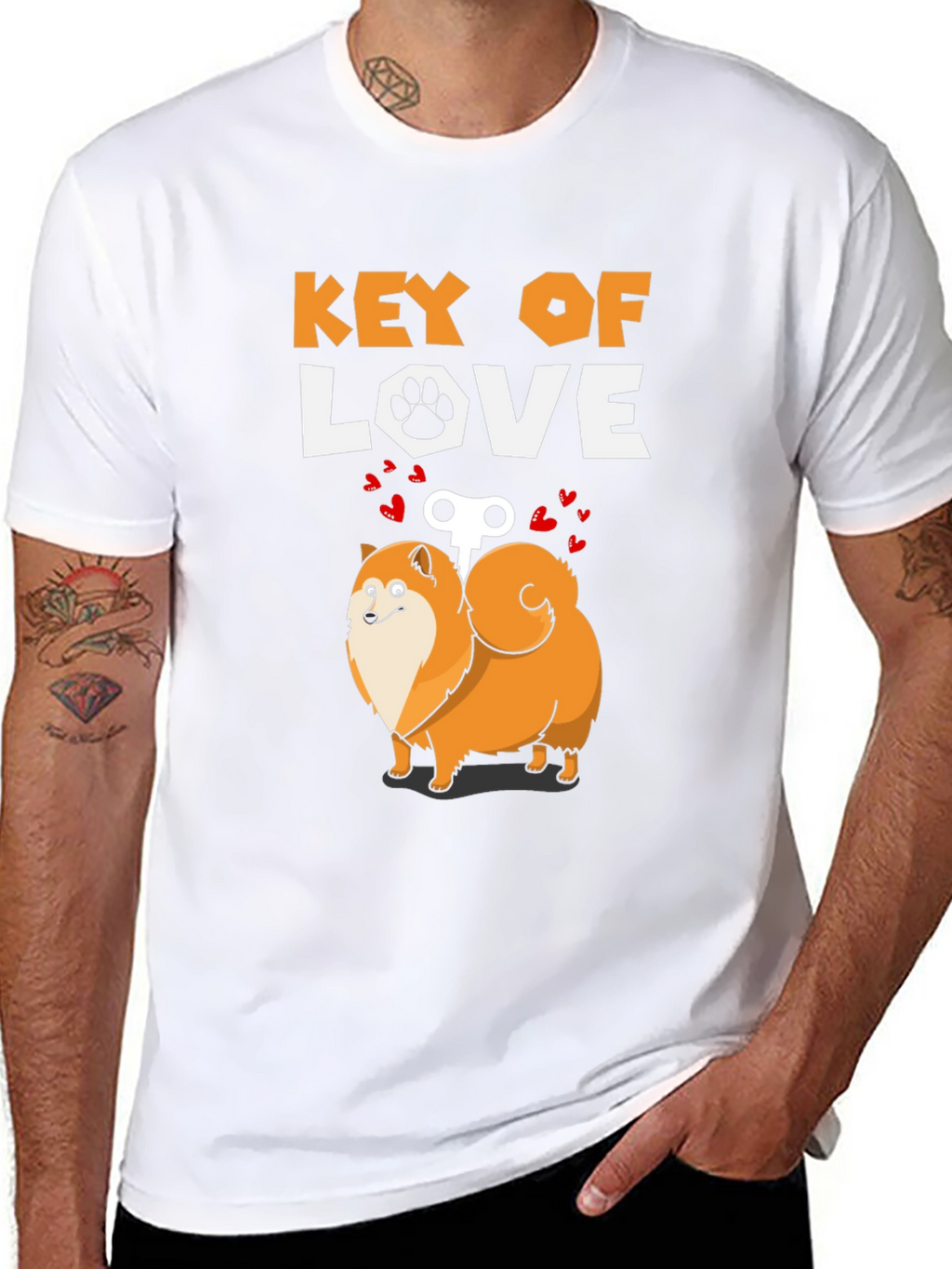 Key of Love Dog T-Shirt