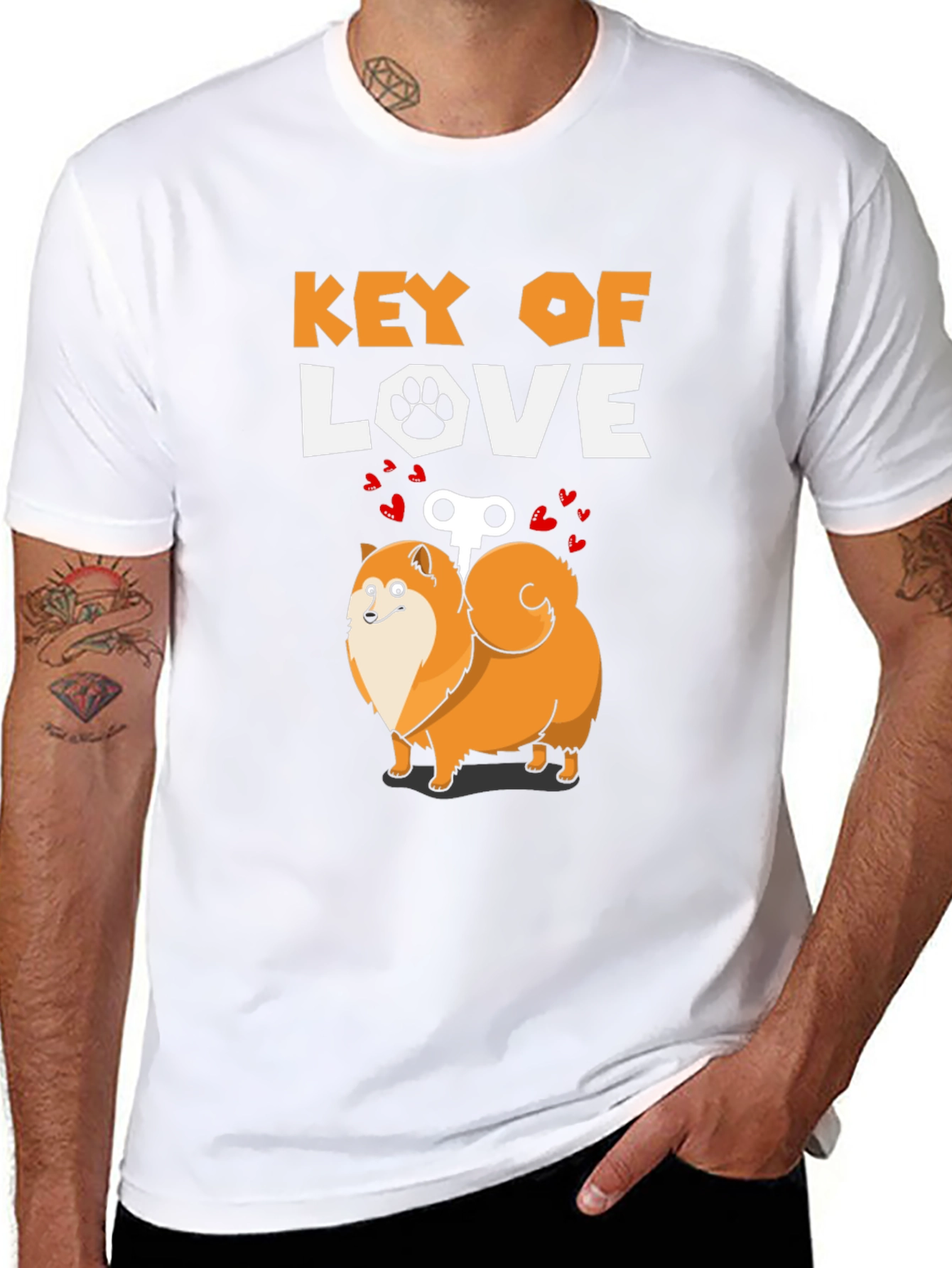 Key of Love Dog T-Shirt