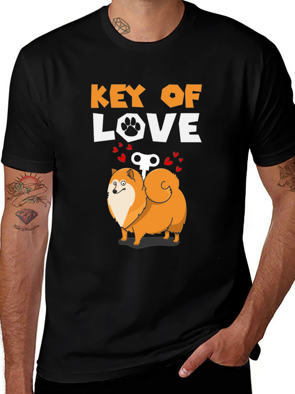 Key of Love Dog T-Shirt