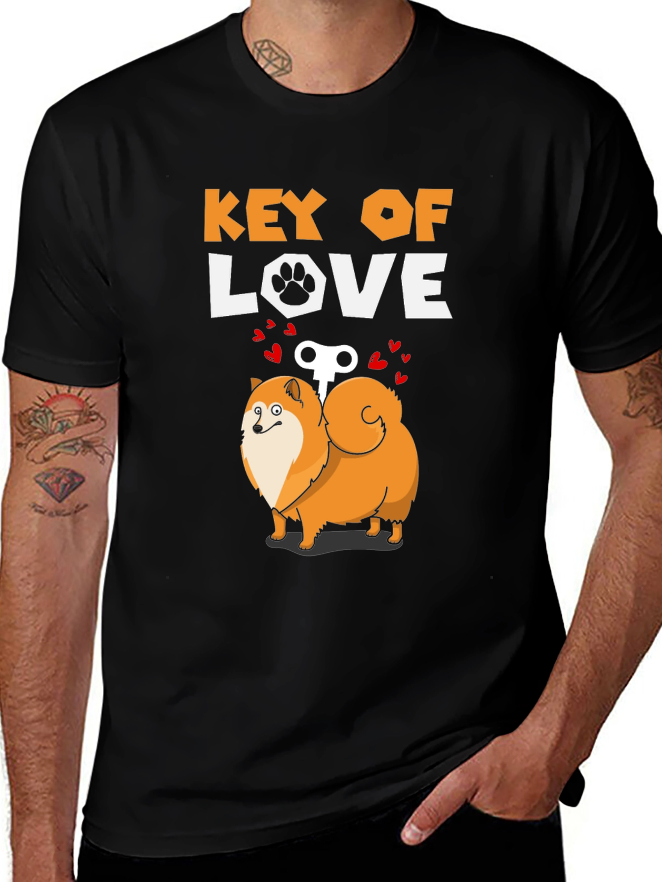 Key of Love Dog T-Shirt