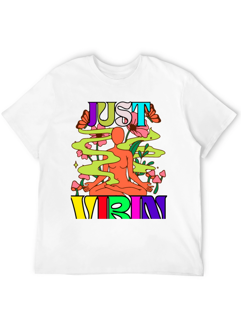 Just Vibin Graphic Tee - Black