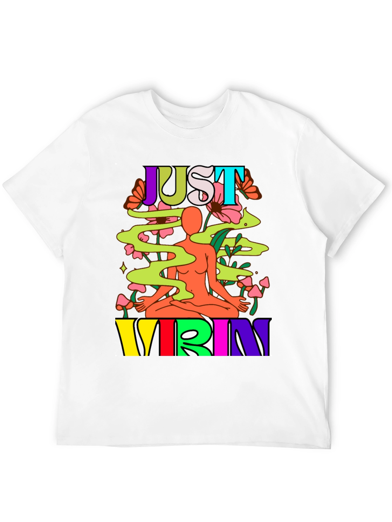 Just Vibin Graphic Tee - Black