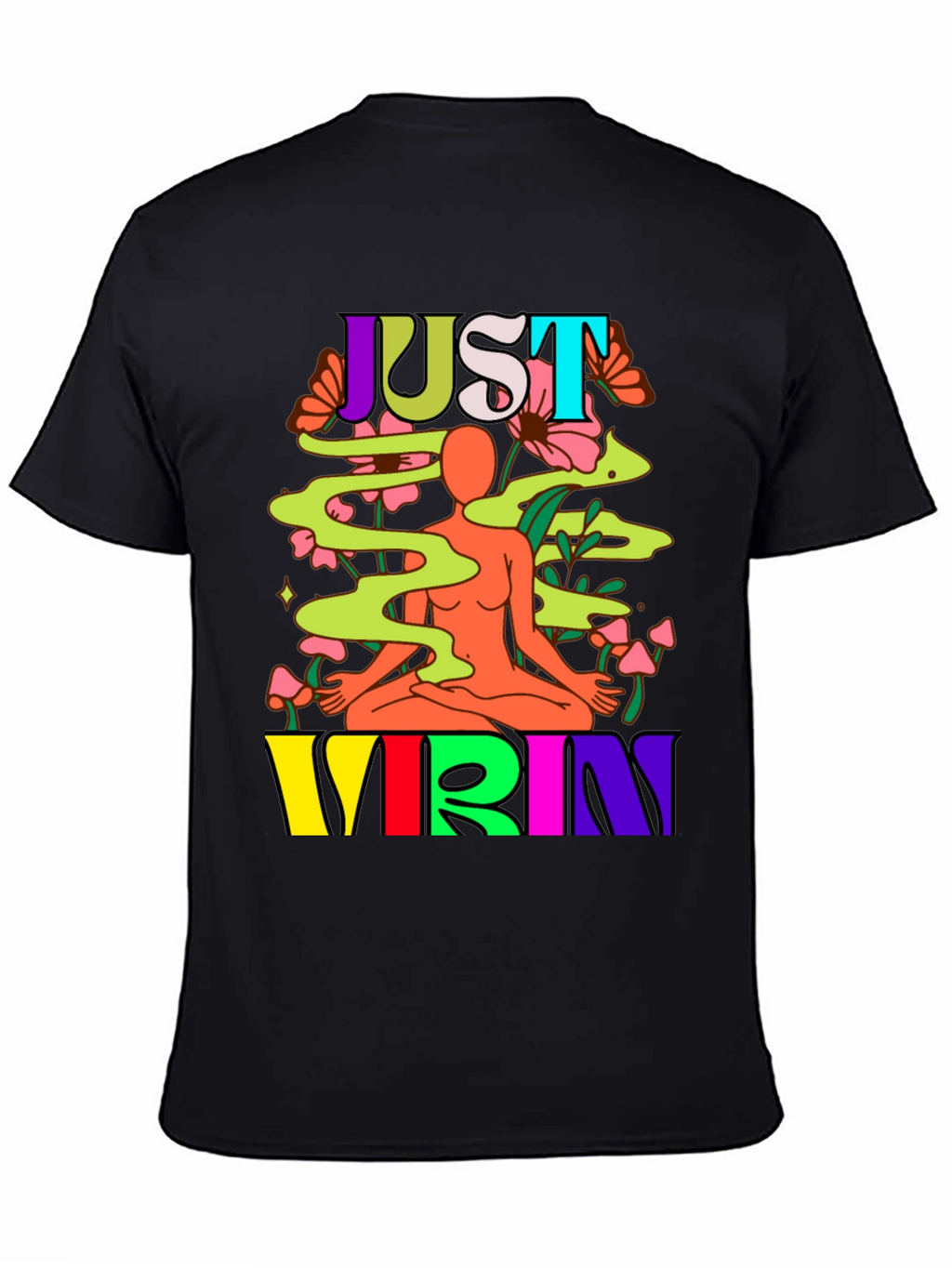Just Vibin Graphic Tee - Black