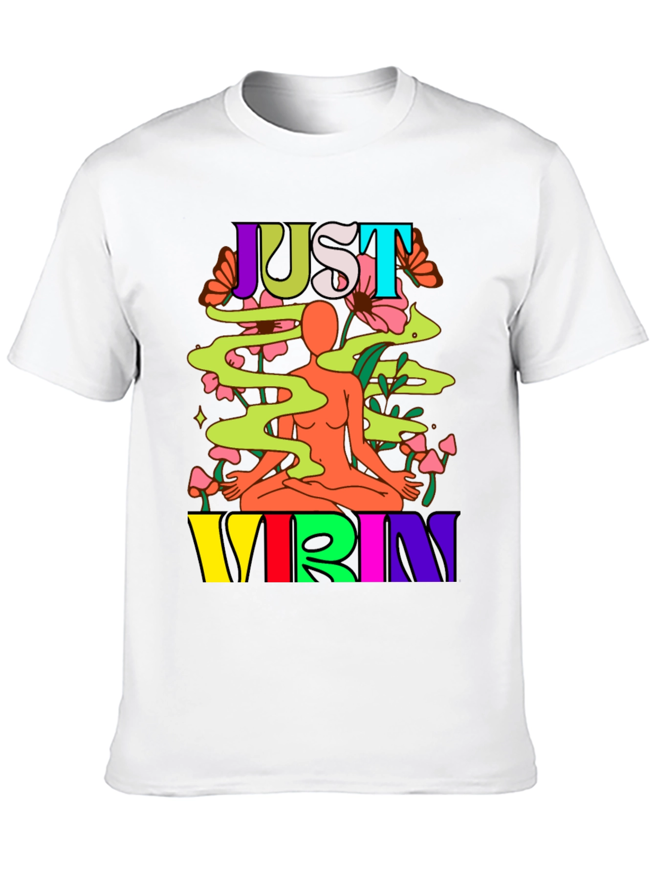 Just Vibin Graphic Tee - Black