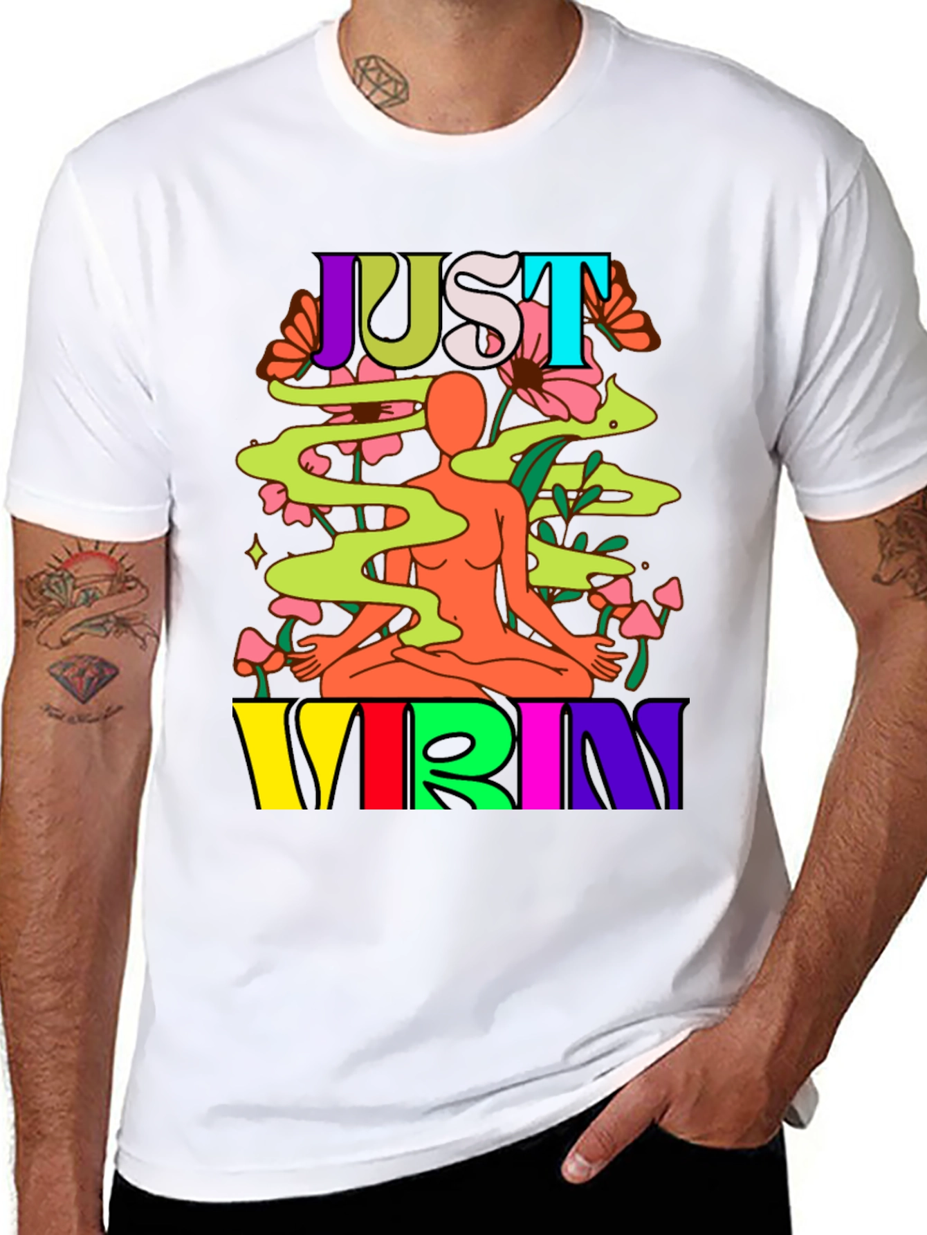 Just Vibin Graphic Tee - Black