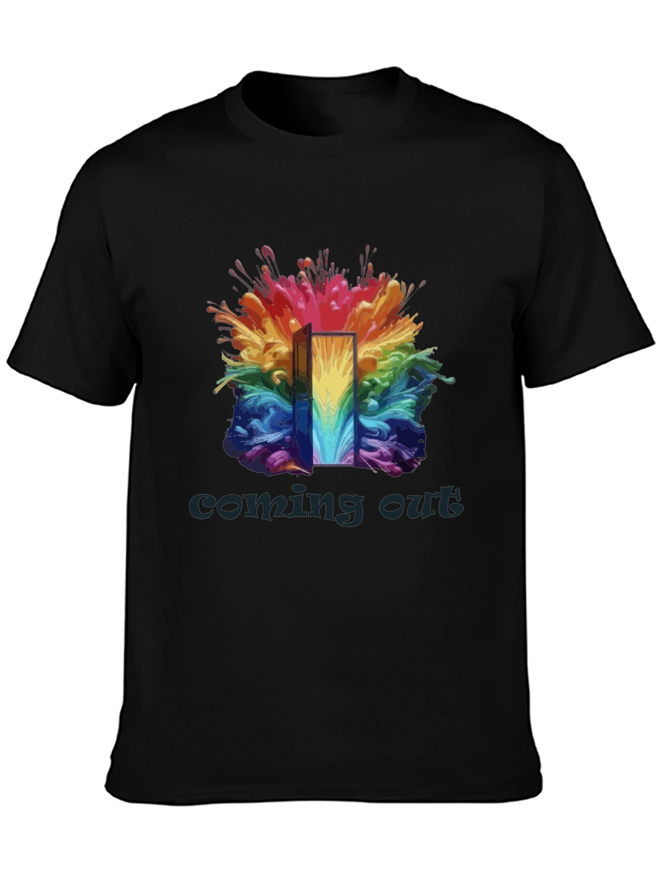 Coming Out Rainbow Door T-Shirt