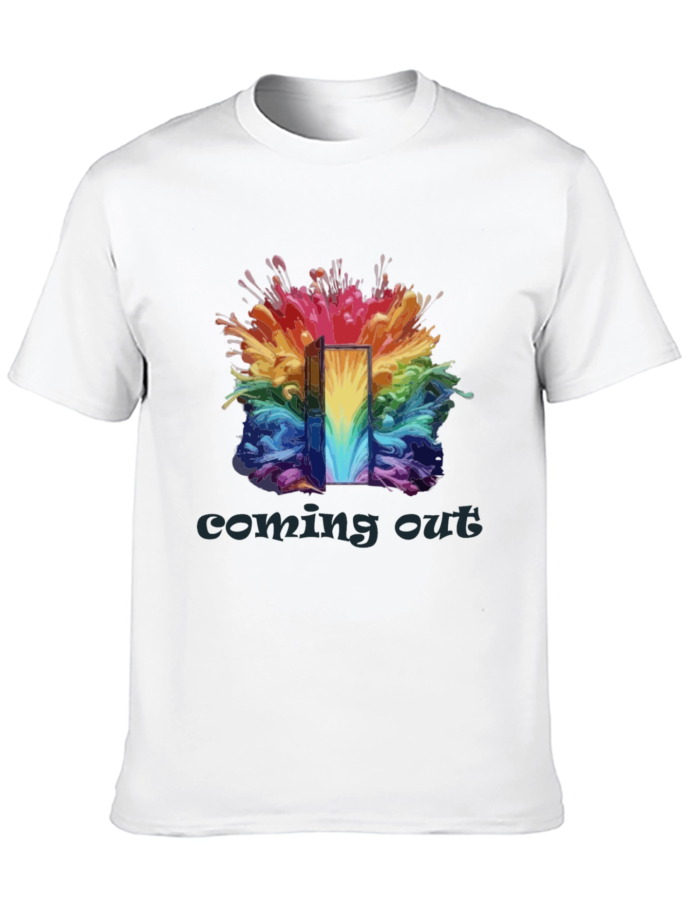 Coming Out Rainbow Door T-Shirt