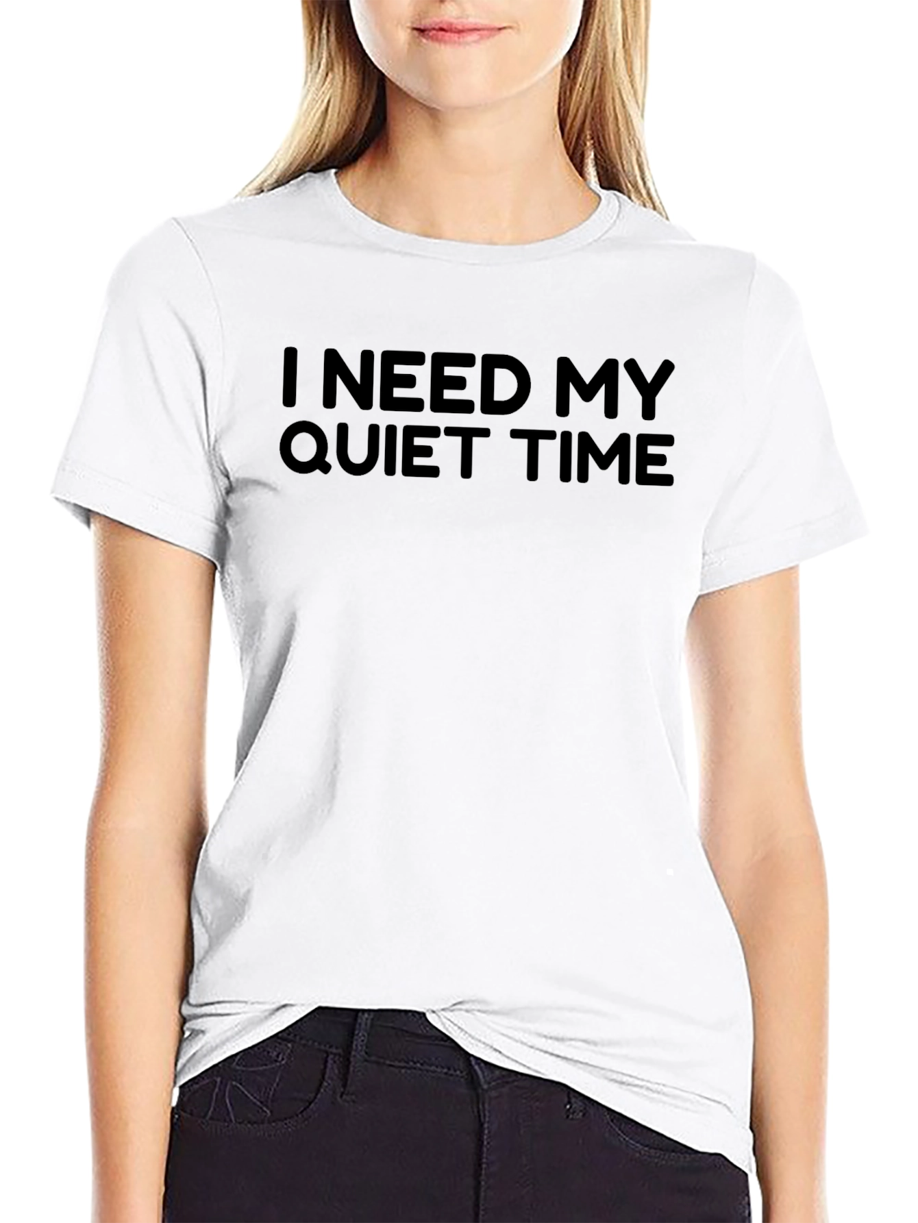 I Need My Quiet Time Black T-Shirt