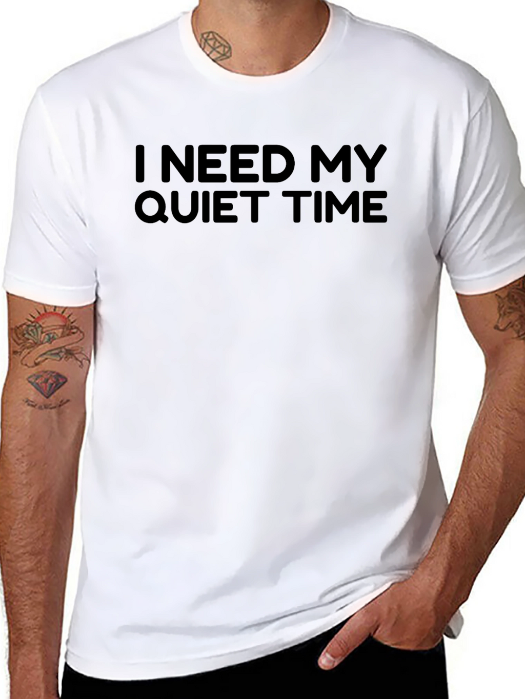 I Need My Quiet Time Black T-Shirt