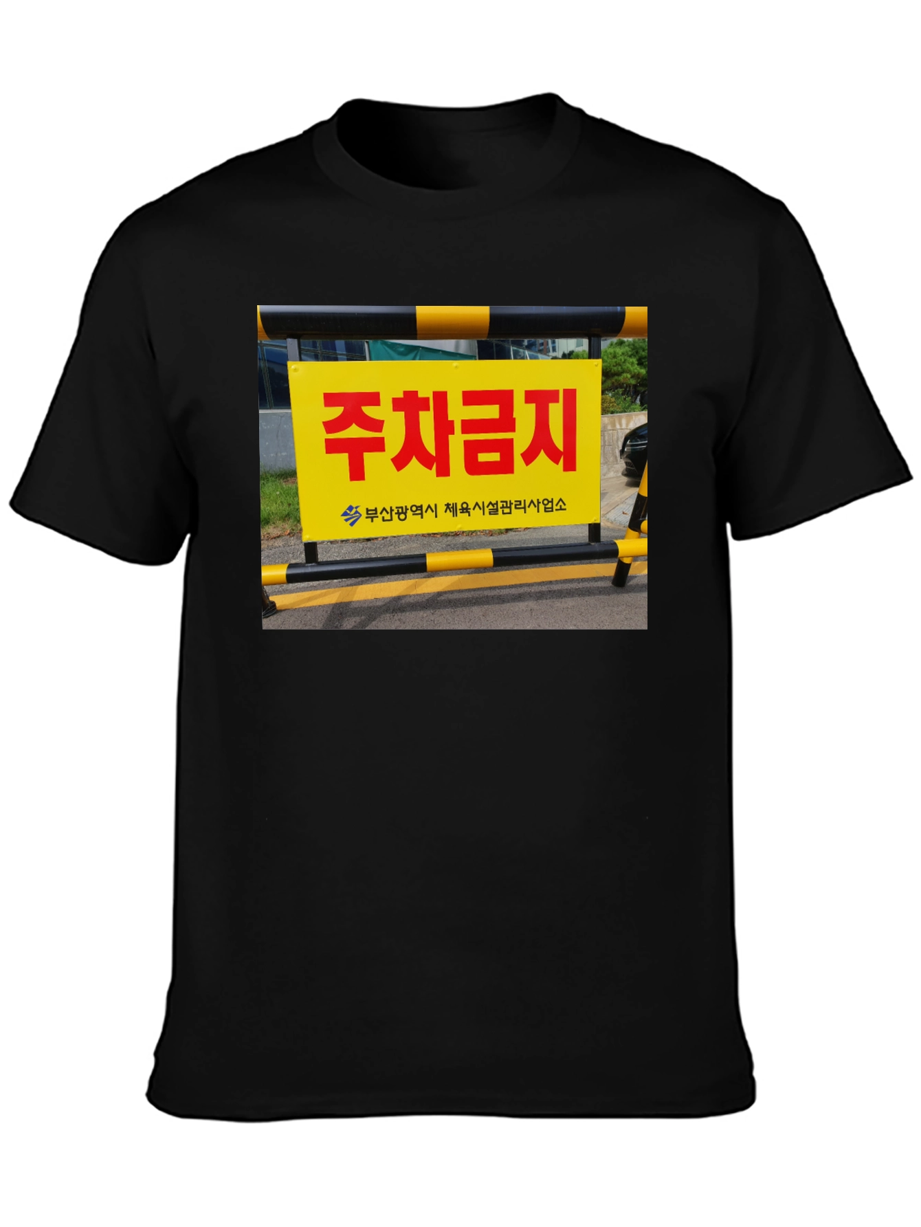 No Parking Korean Sign Graphic Tee - Unique Streetwear