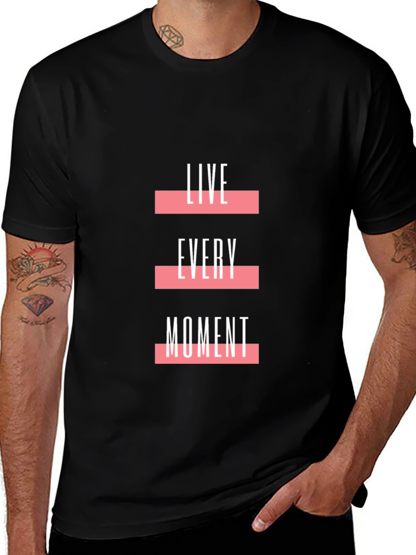 Live Every Moment Graphic Tee - Black