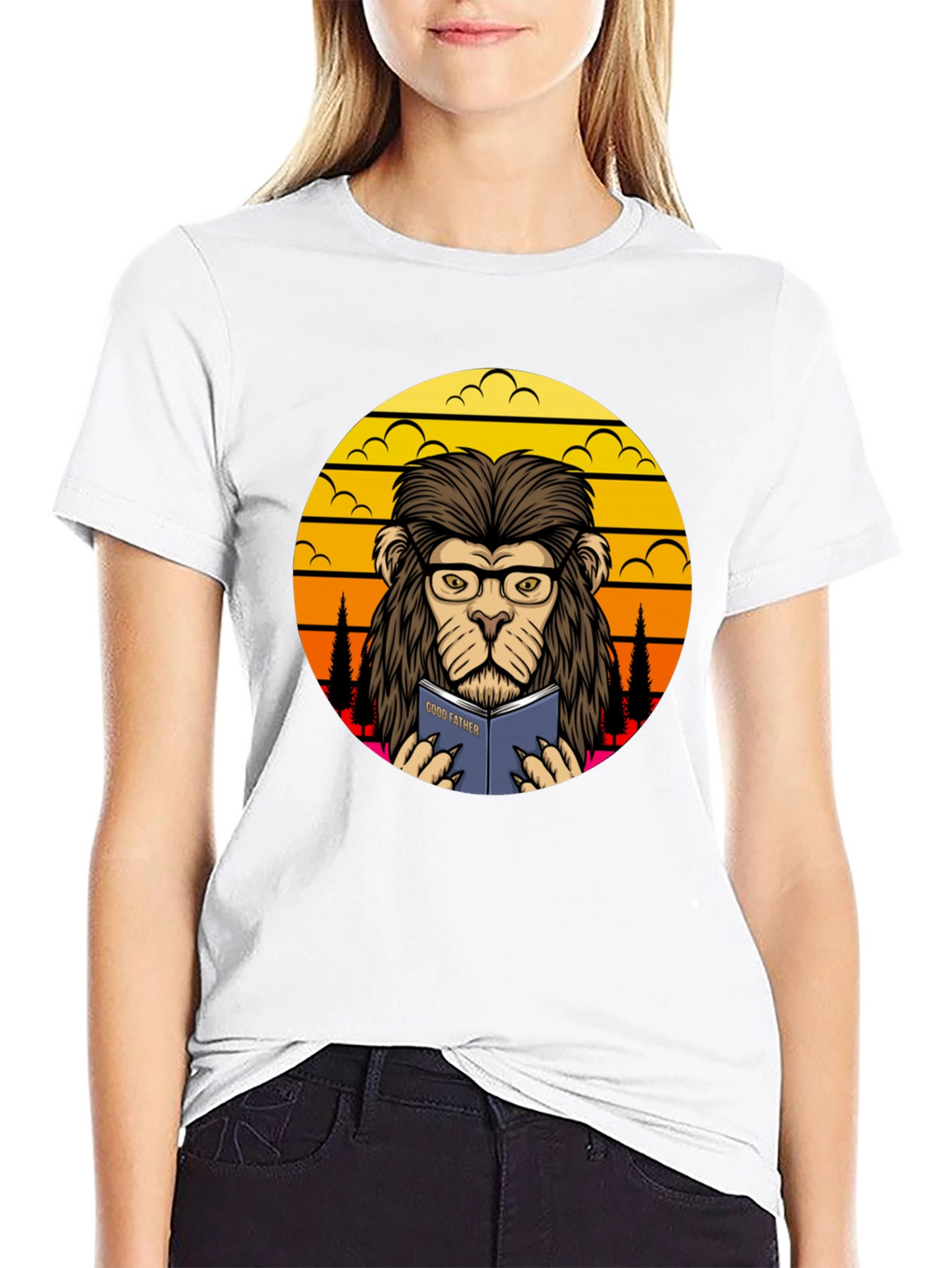 Lion Godfather Book T-Shirt