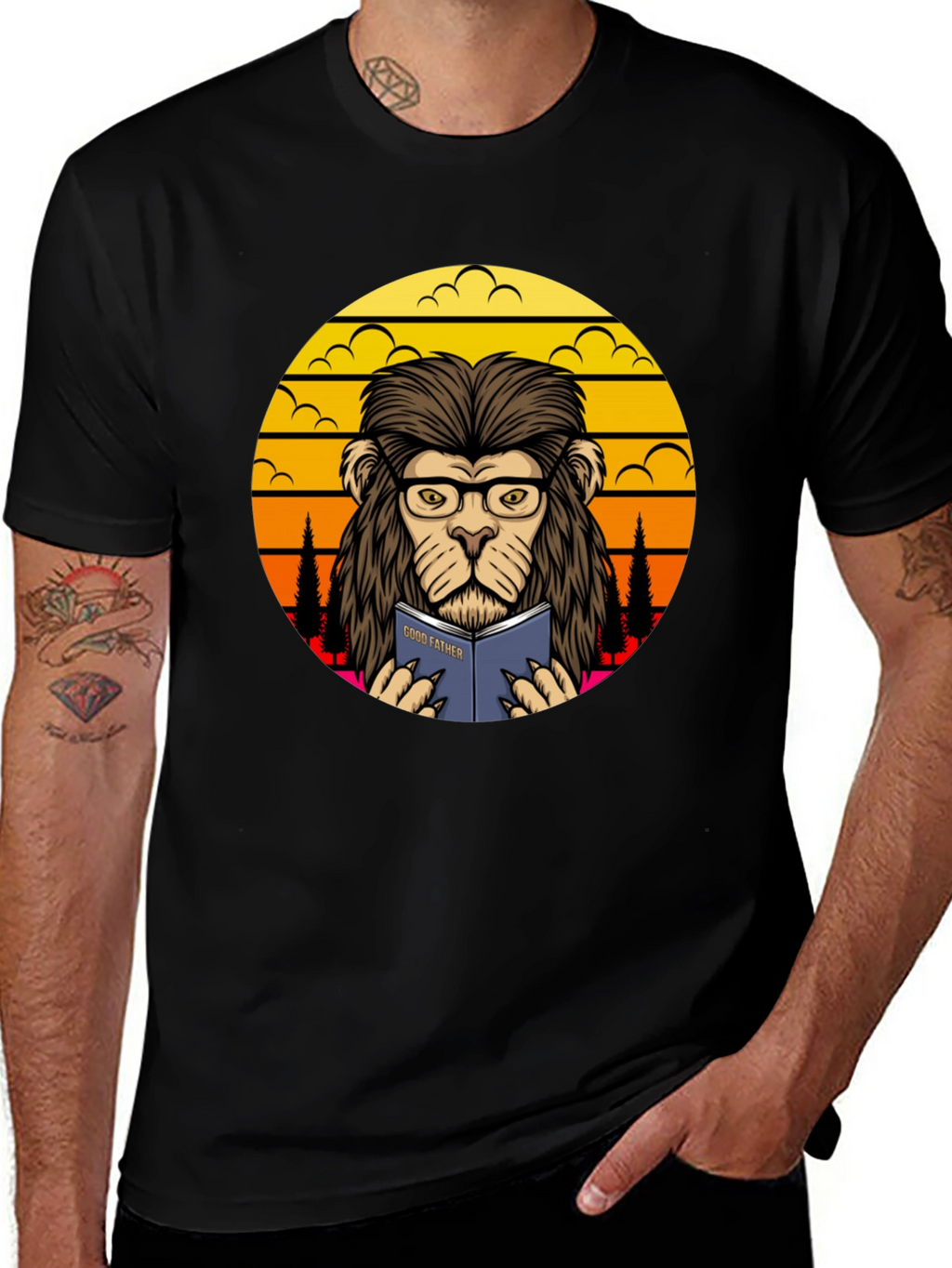 Lion Godfather Book T-Shirt