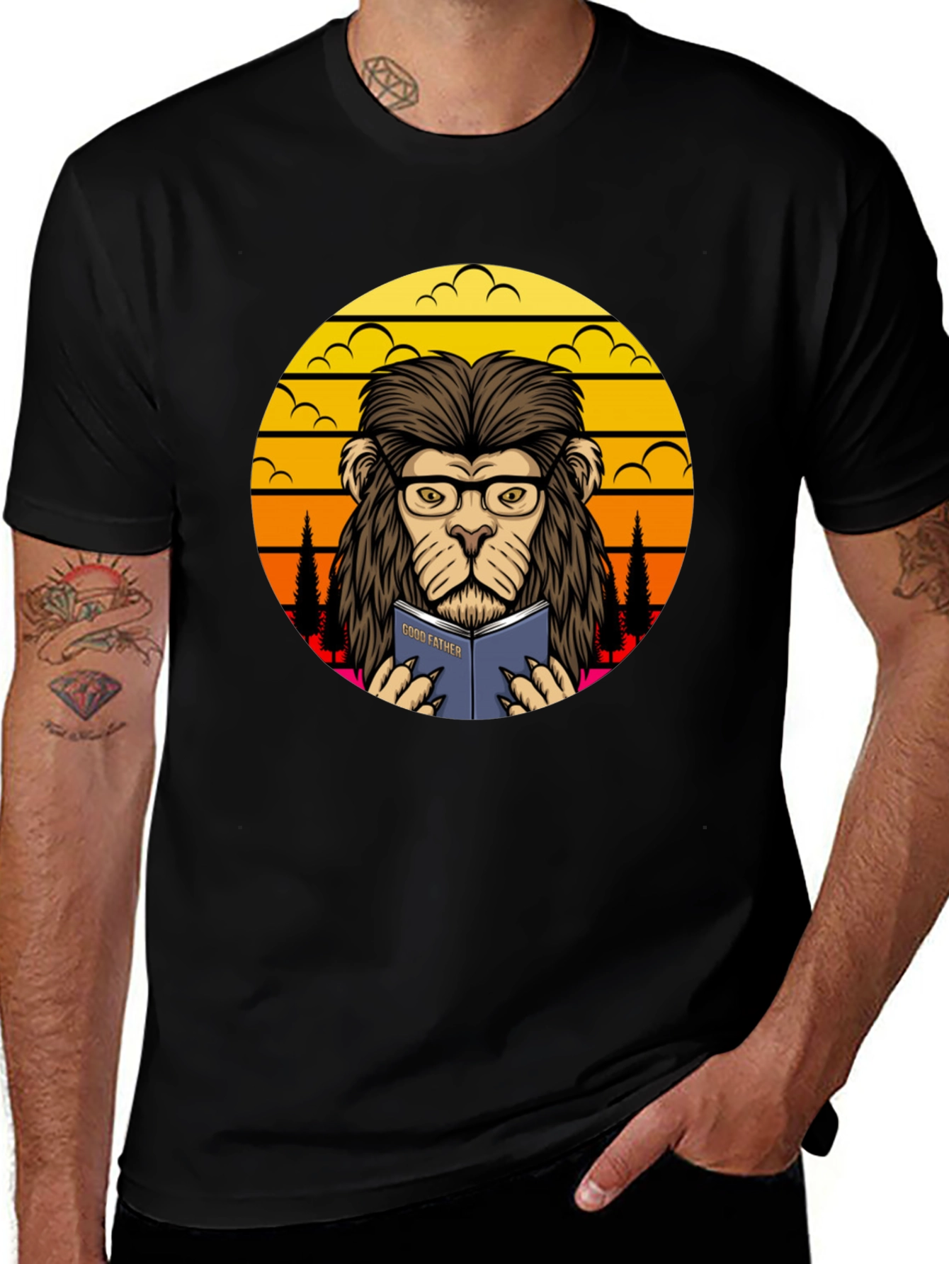 Lion Godfather Book T-Shirt