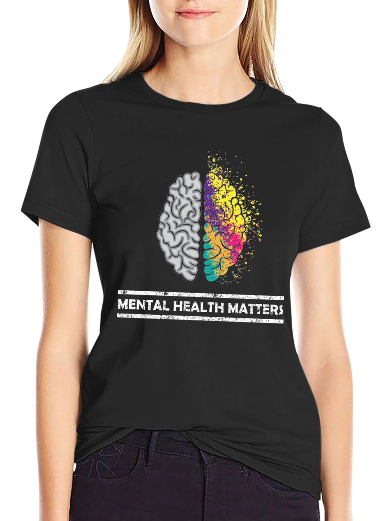 Mental Health Matters Brain Graphic Tee - Unisex