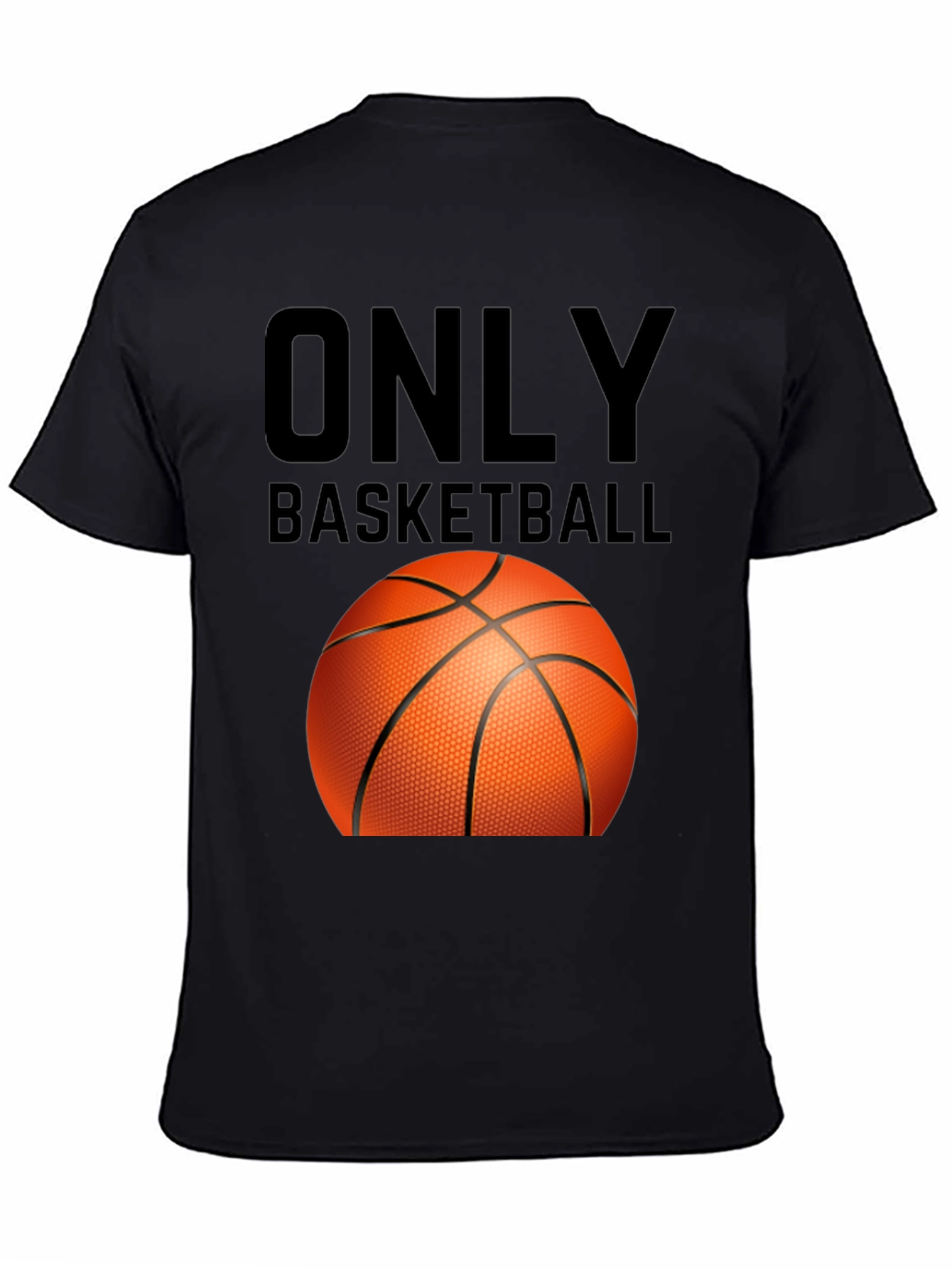 Only Basketball Graphic Tee - Black Cotton T-Shirt