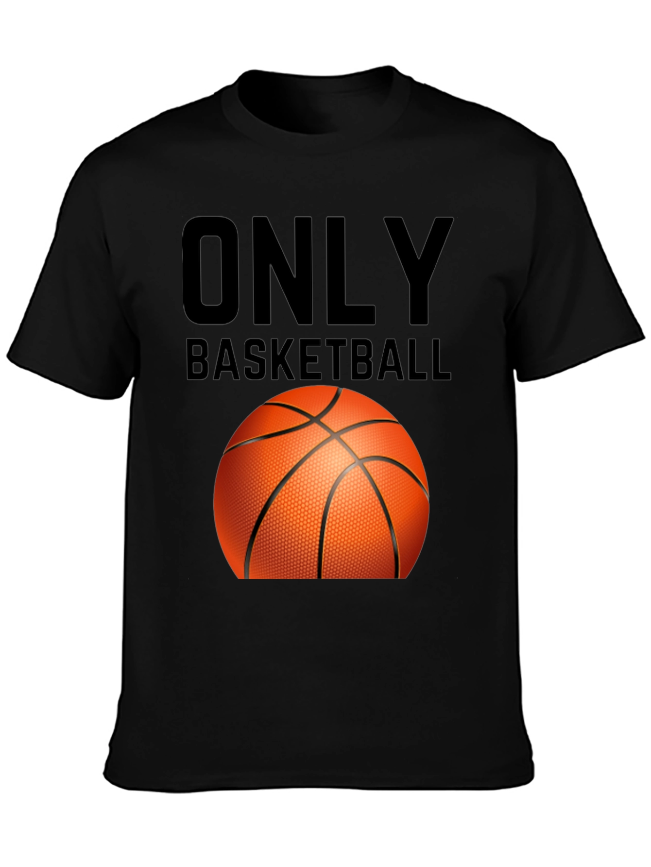 Only Basketball Graphic Tee - Black Cotton T-Shirt