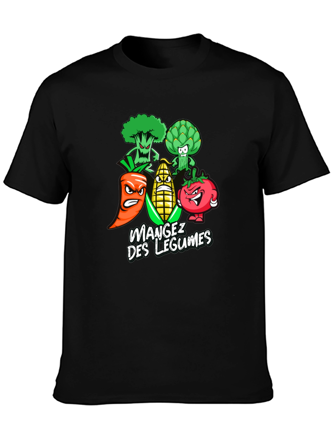 Eat Your Vegetables T-Shirt - Funny Cartoon Veggies Tee