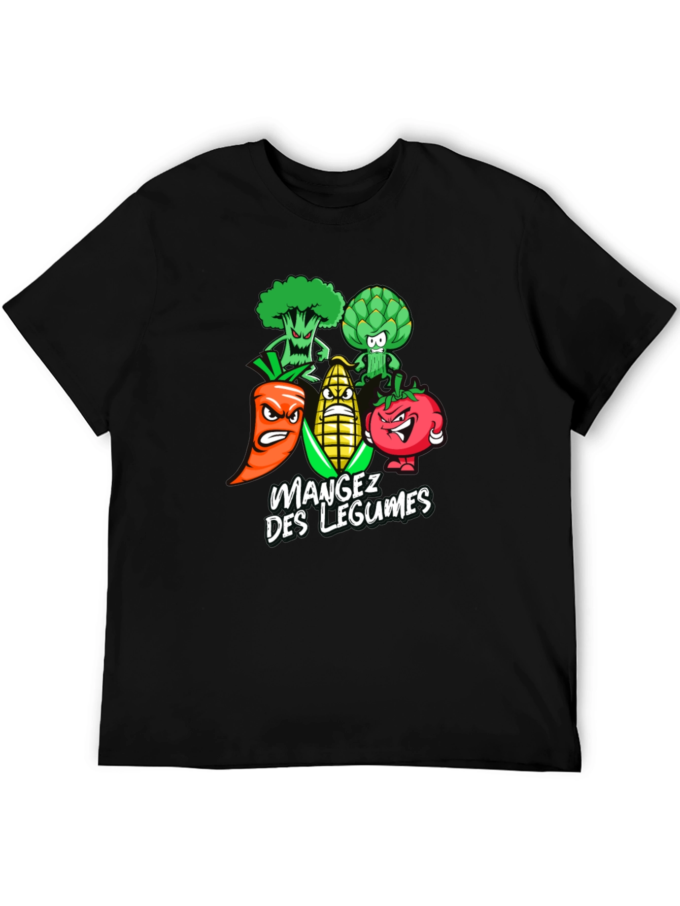 Eat Your Vegetables T-Shirt - Funny Cartoon Veggies Tee