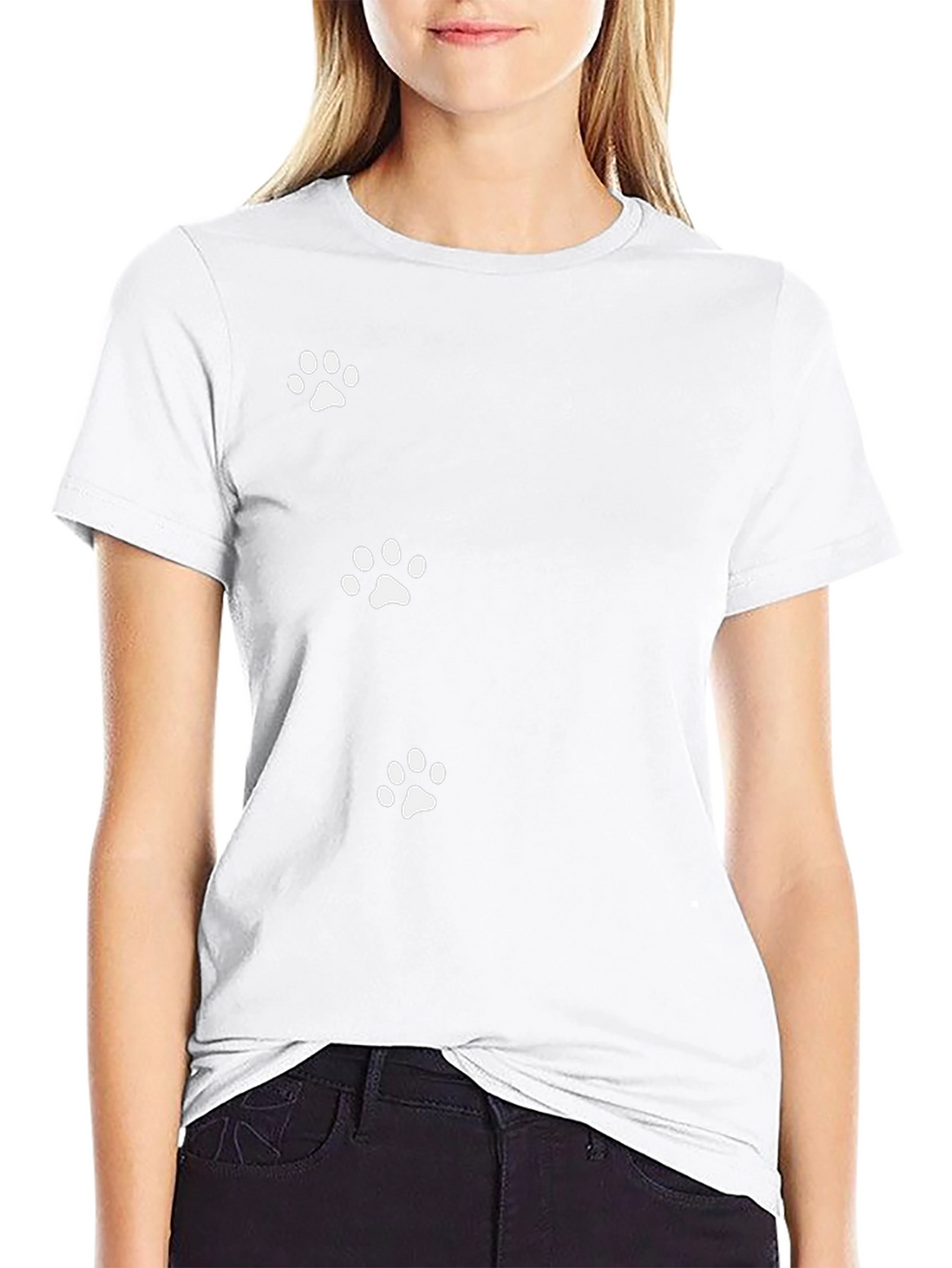 Paw Print T-Shirt - Casual Cotton Tee