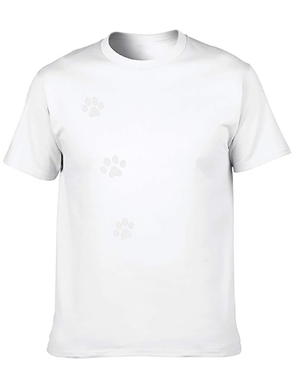 Paw Print T-Shirt - Casual Cotton Tee