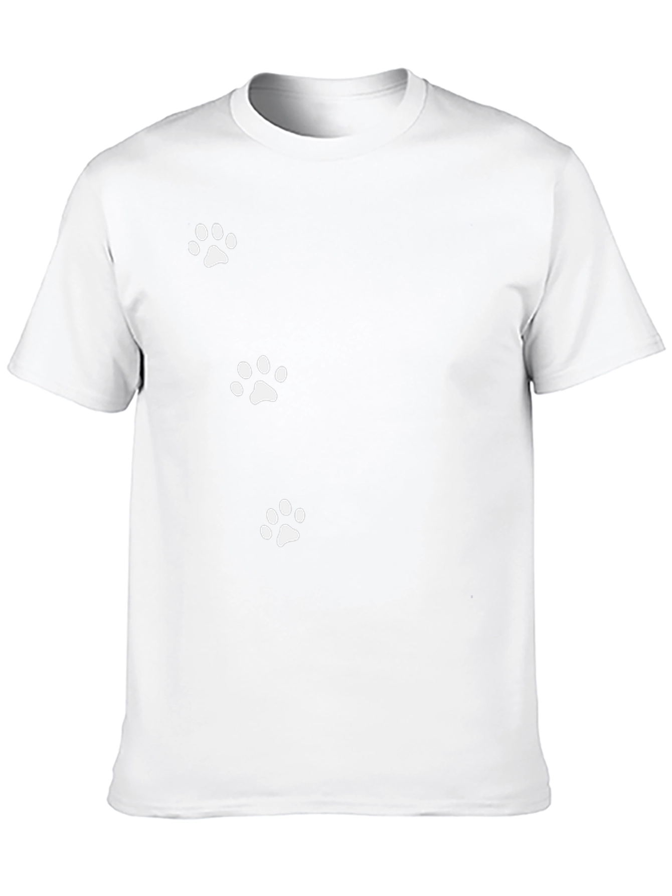 Paw Print T-Shirt - Casual Cotton Tee