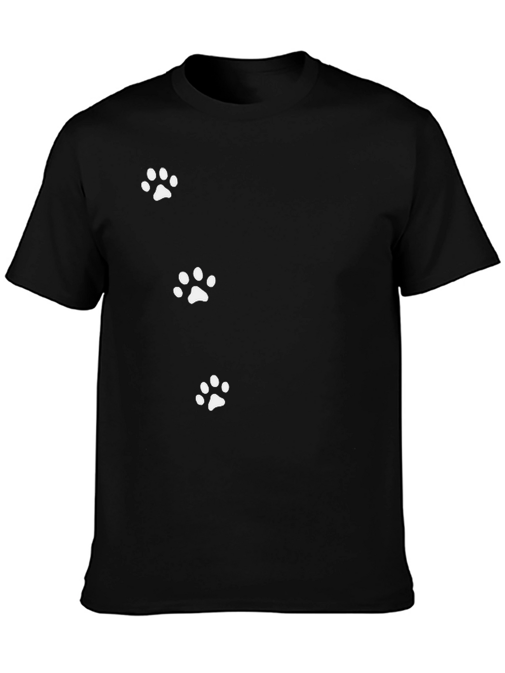 Paw Print T-Shirt - Casual Cotton Tee