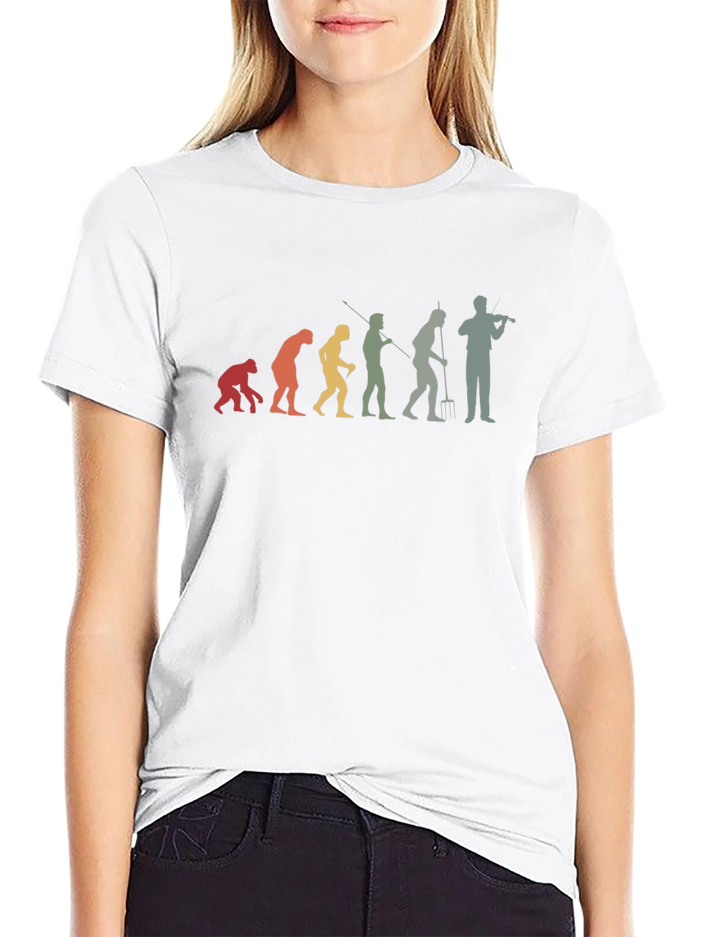 Evolution of Fiddler Funny Music T-Shirt