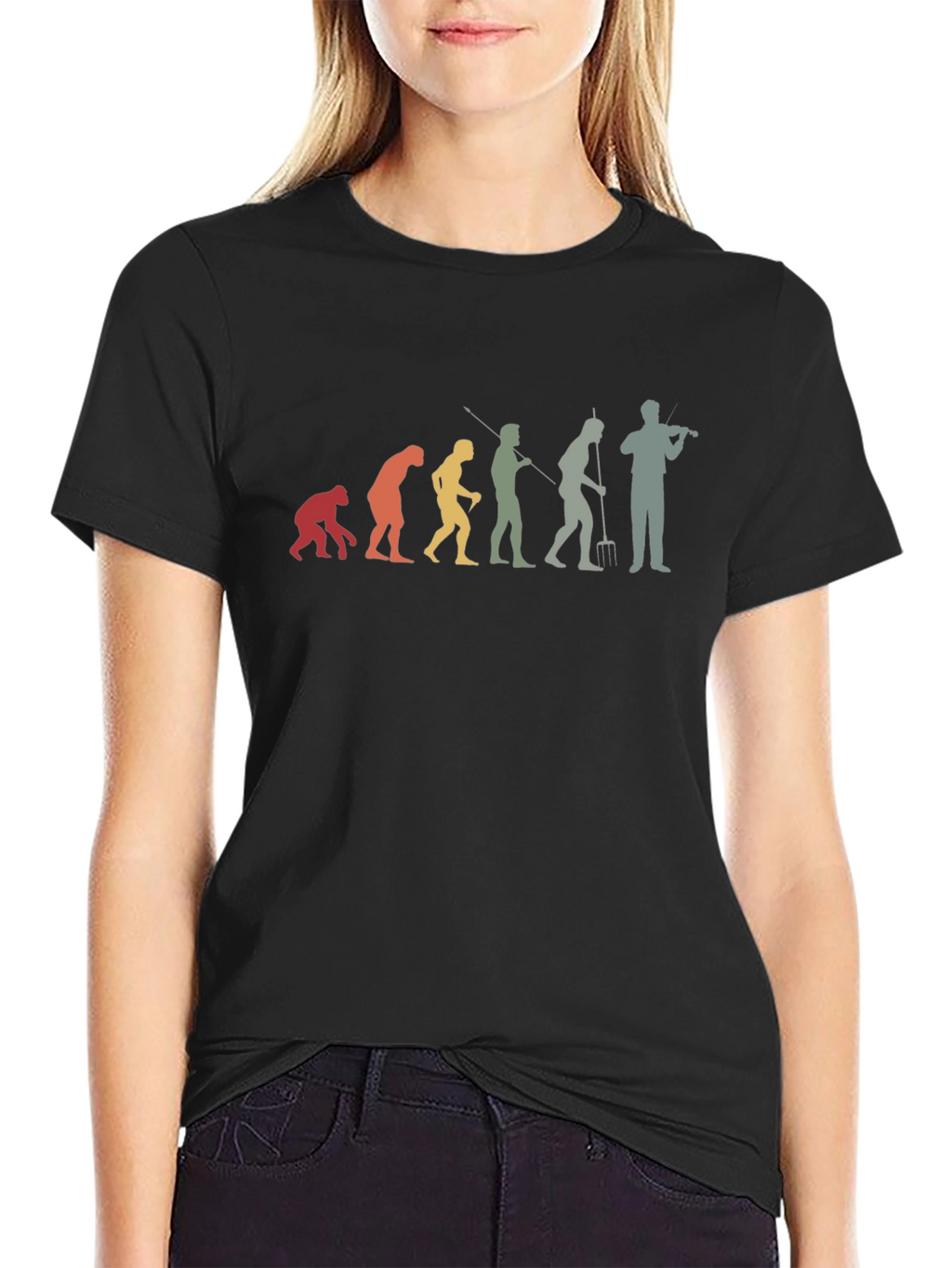 Evolution of Fiddler Funny Music T-Shirt