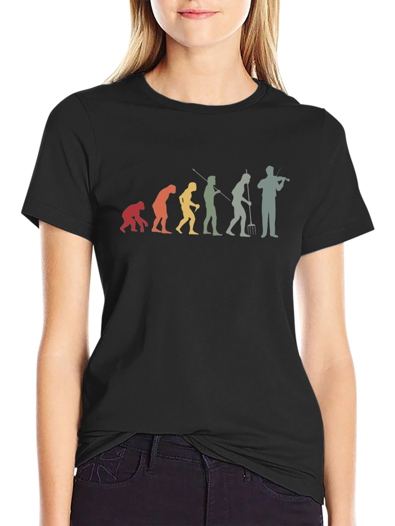 Evolution of Fiddler Funny Music T-Shirt