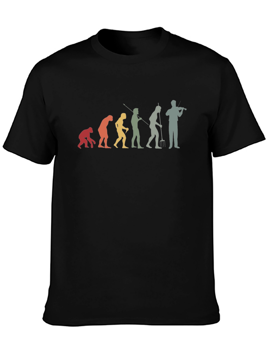 Evolution of Fiddler Funny Music T-Shirt