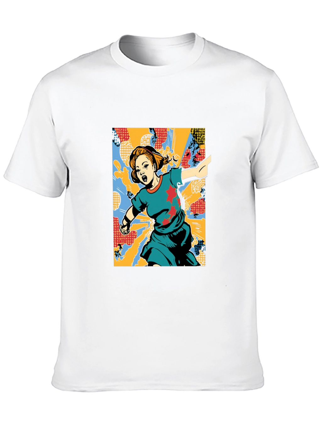 Graphic Print T-Shirt: Girl with Star