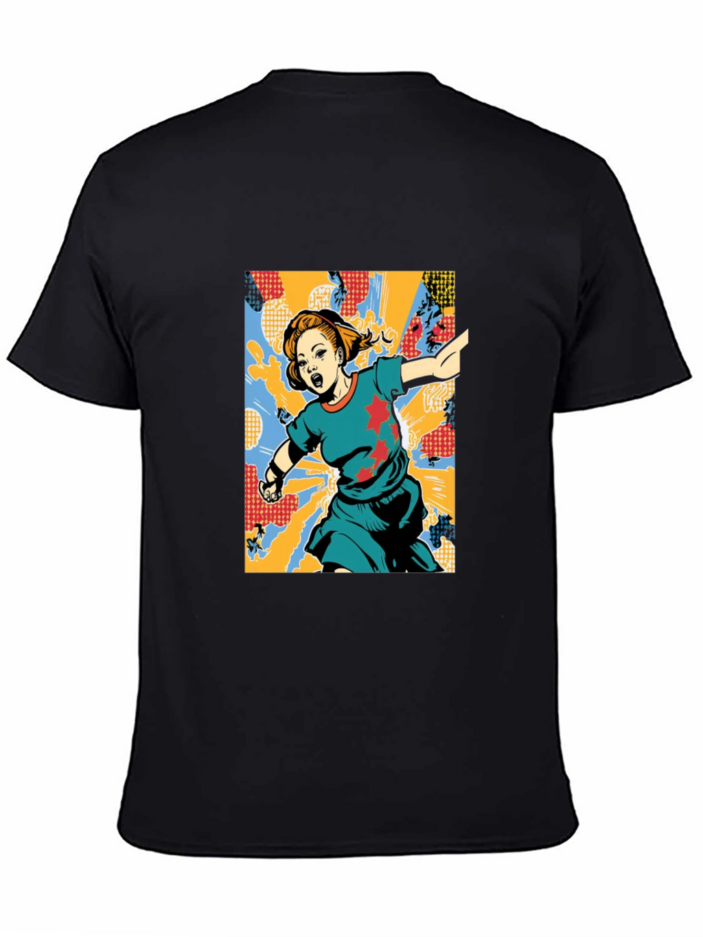 Graphic Print T-Shirt: Girl with Star