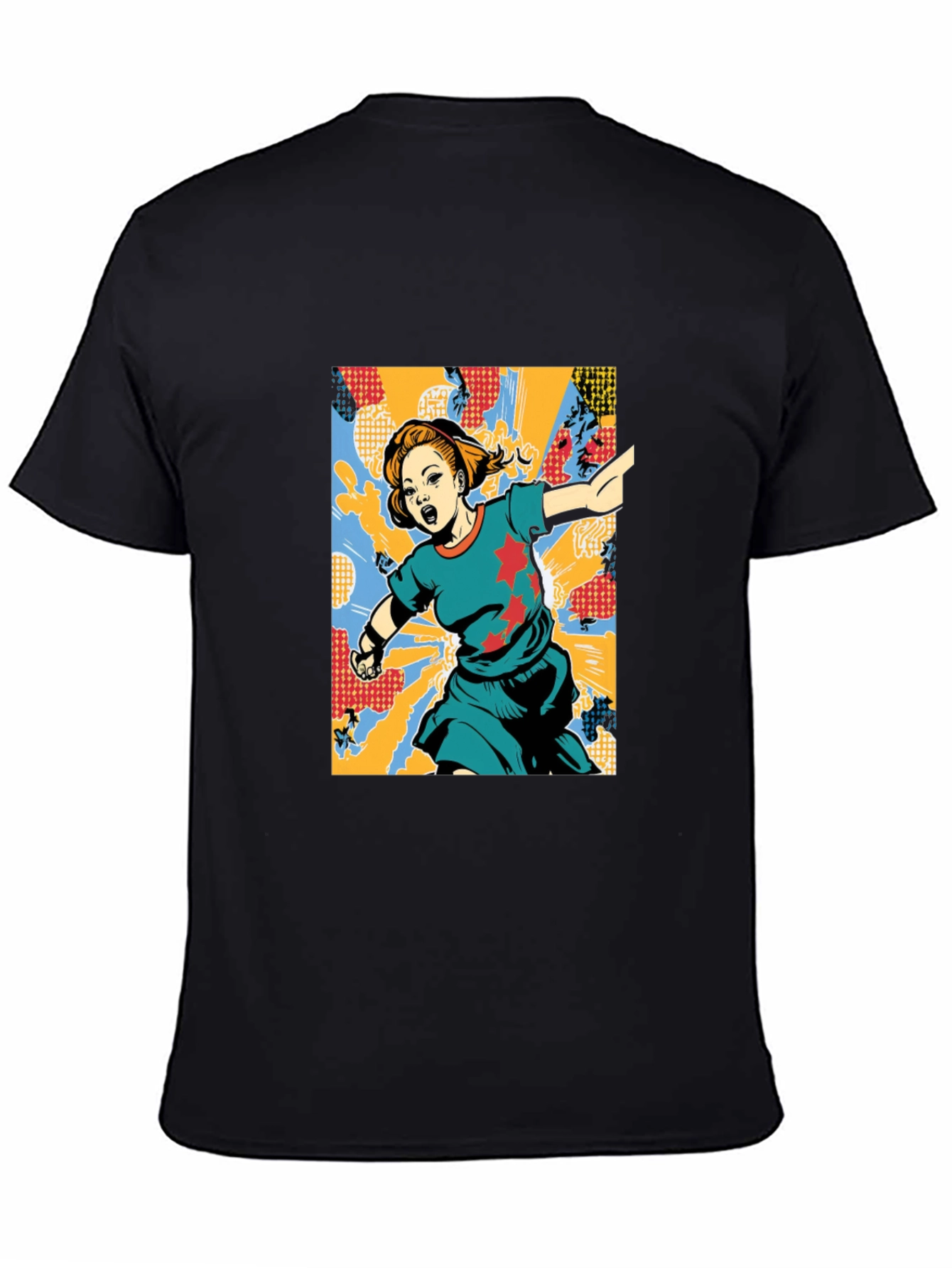 Graphic Print T-Shirt: Girl with Star