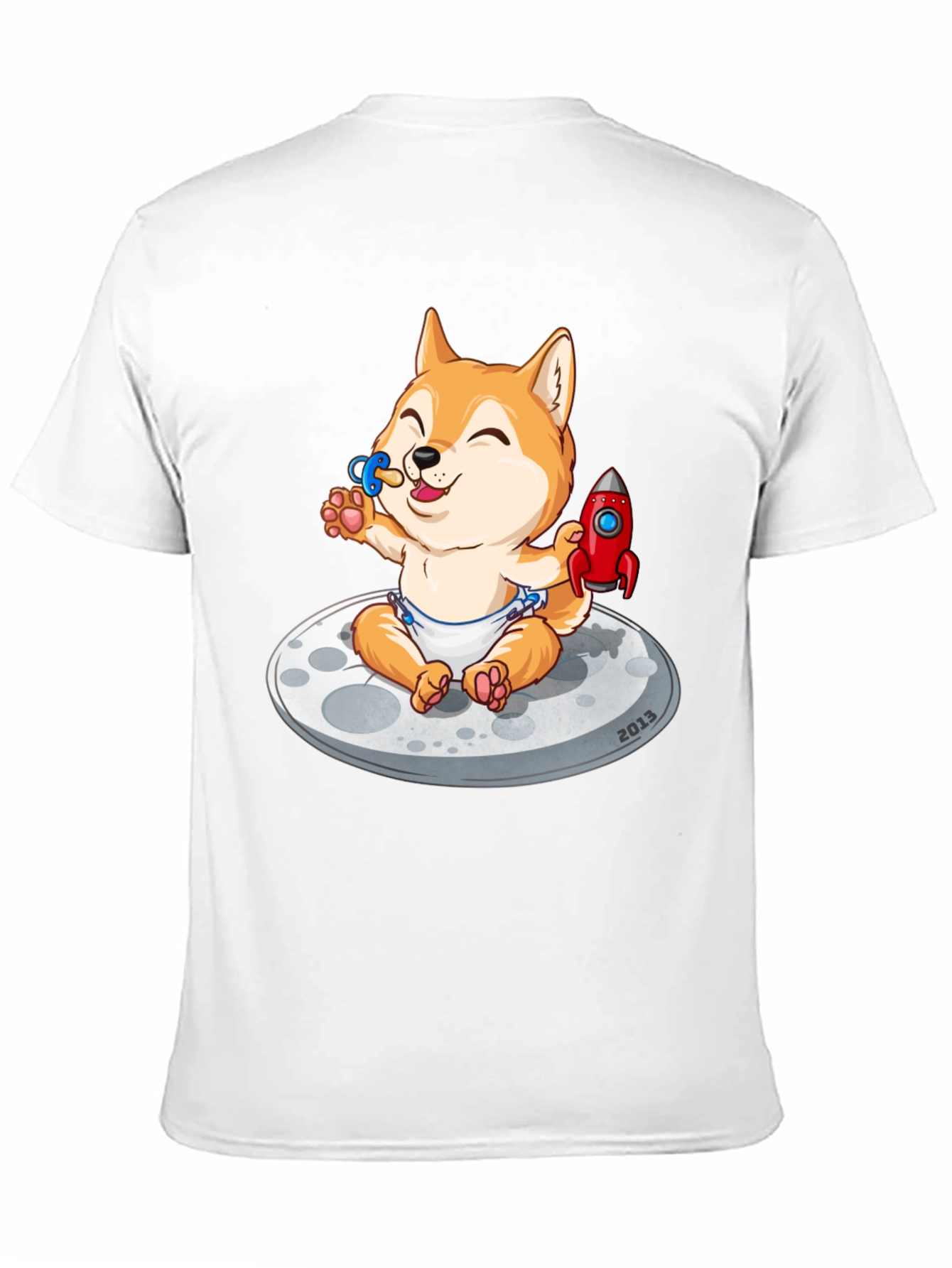 Cute Doge Baby on Moon T-Shirt