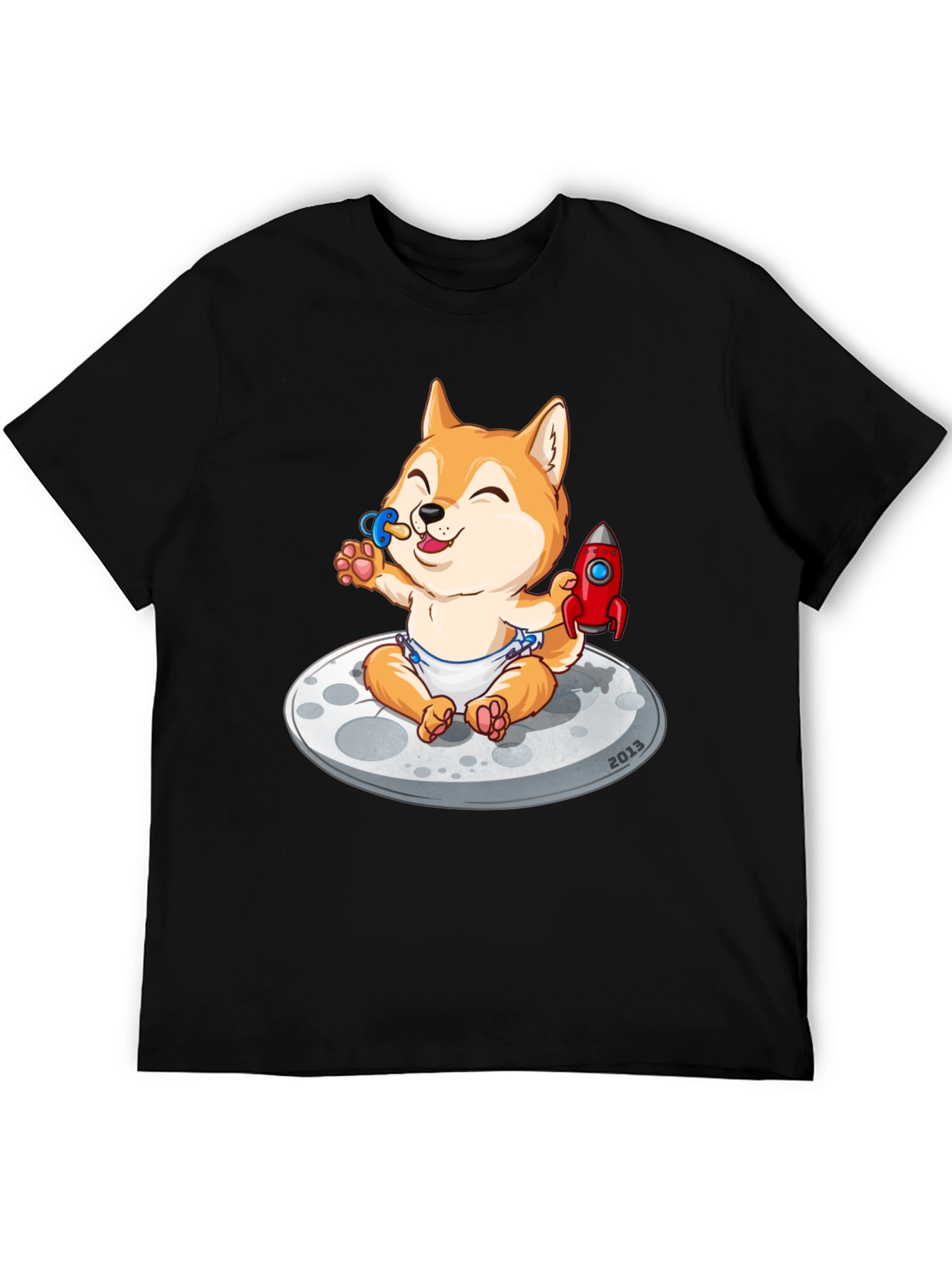 Cute Doge Baby on Moon T-Shirt