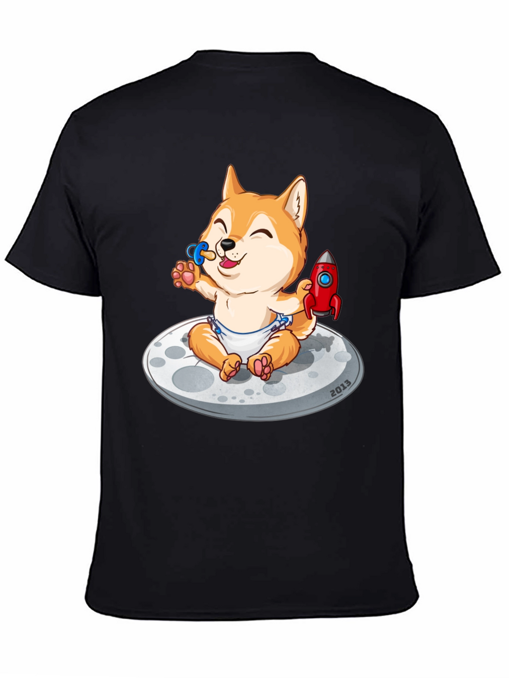 Cute Doge Baby on Moon T-Shirt