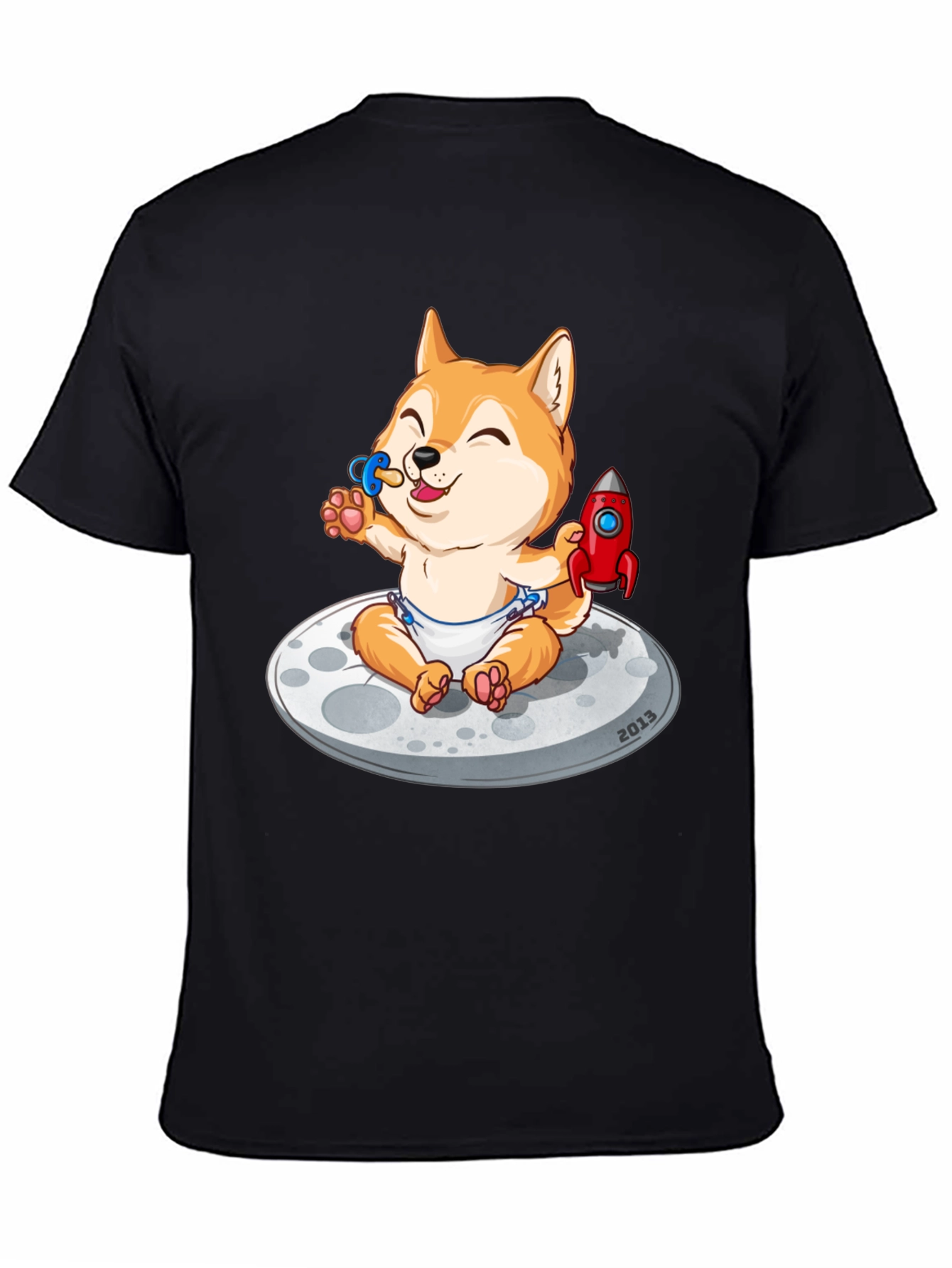 Cute Doge Baby on Moon T-Shirt