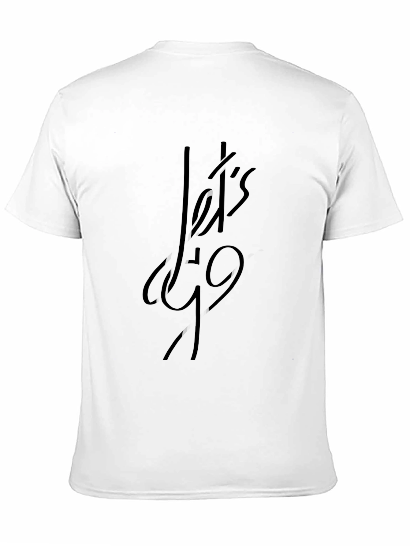 Lets Go Graphic Print Black T-Shirt