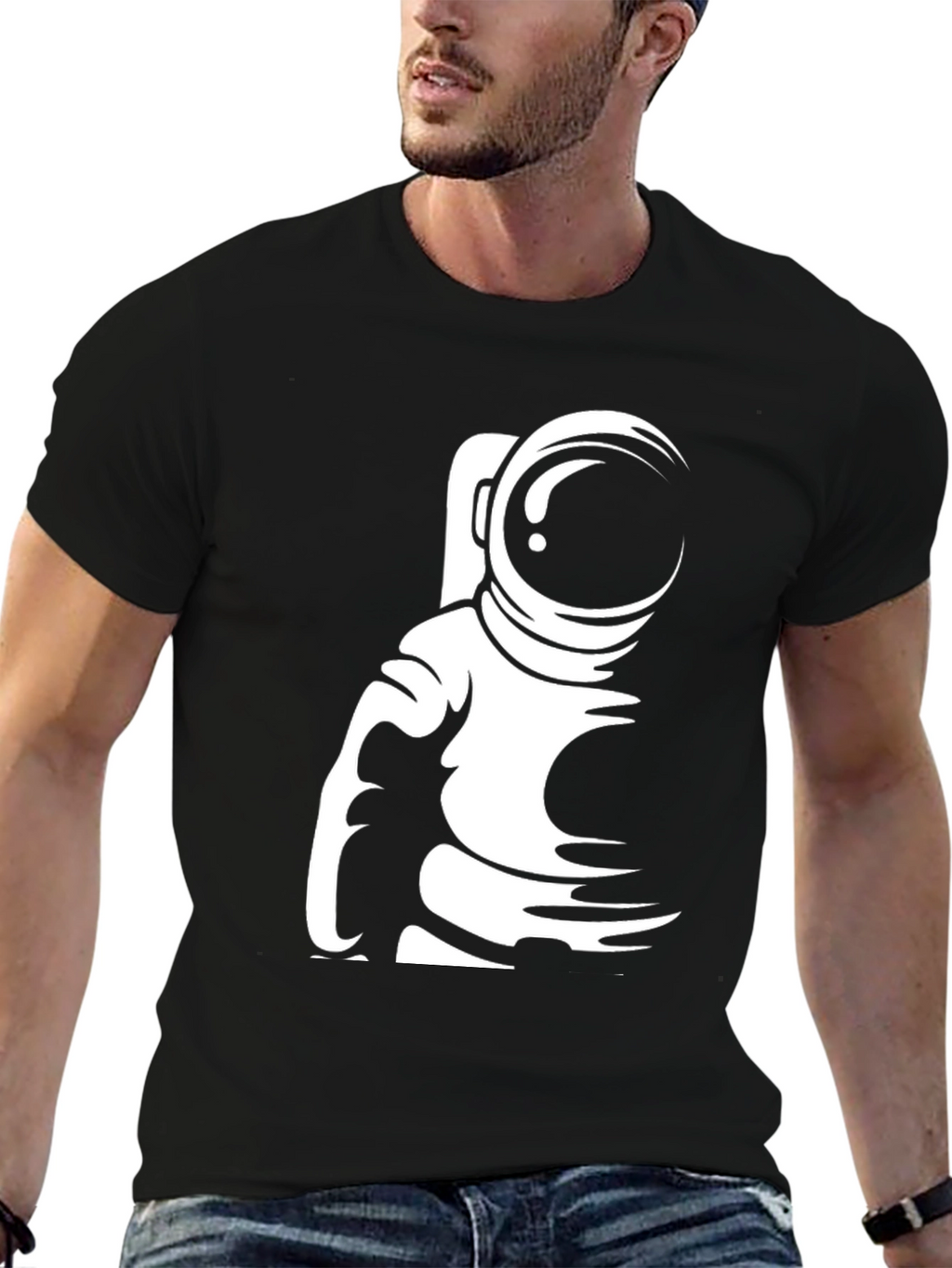Astronaut Graphic Black T-Shirt