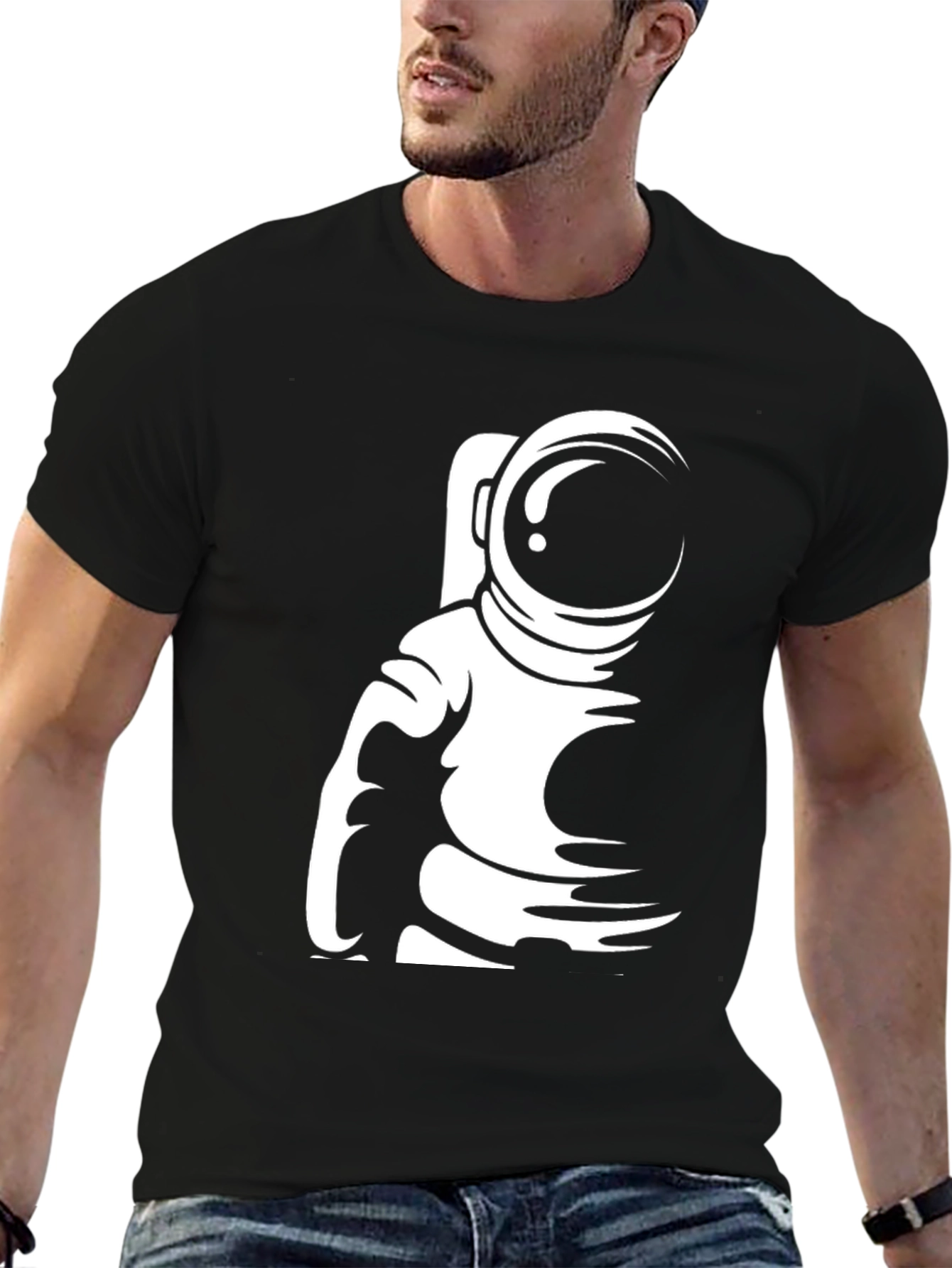Astronaut Graphic Black T-Shirt