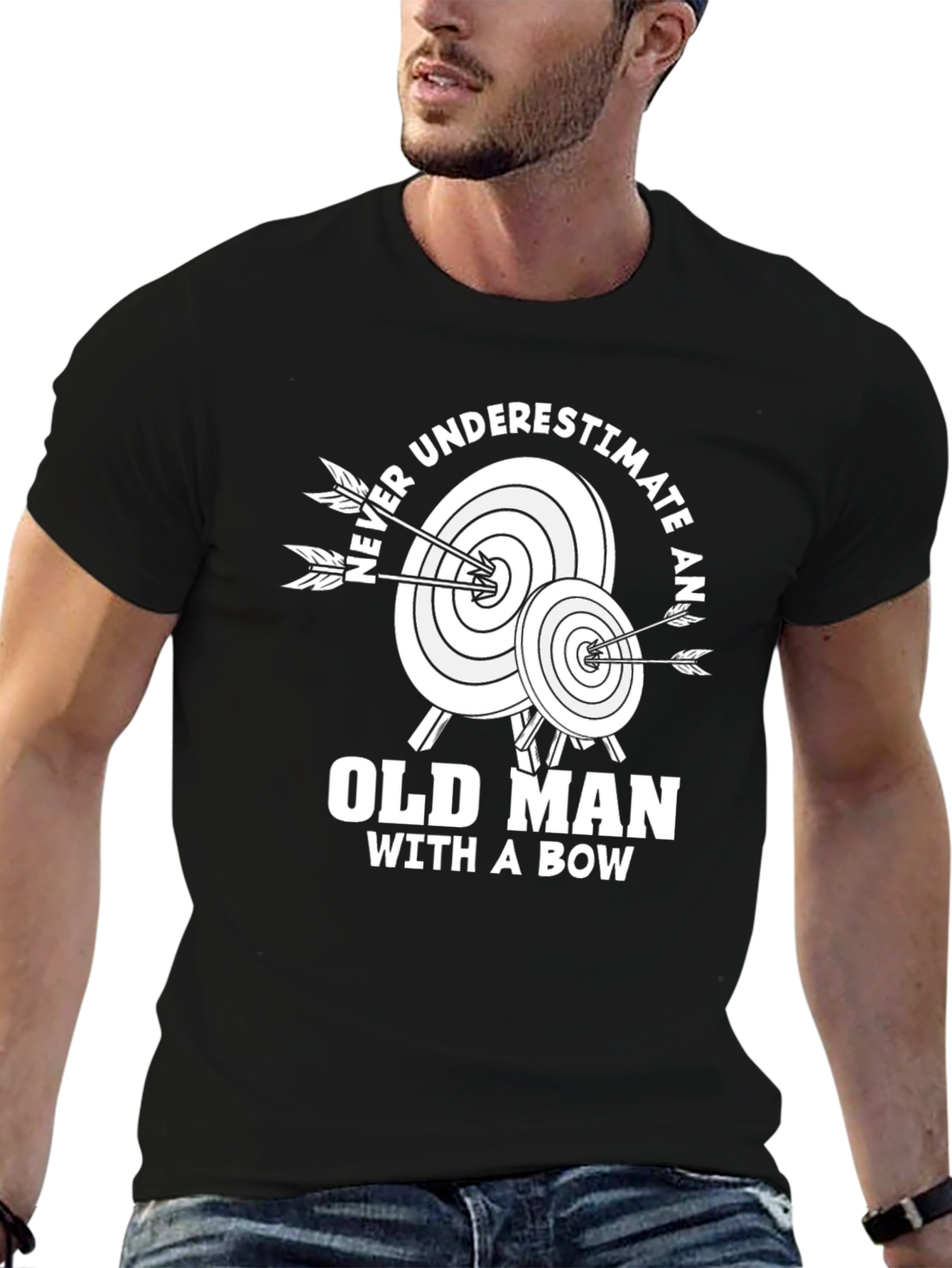 Old Man With a Bow T-Shirt