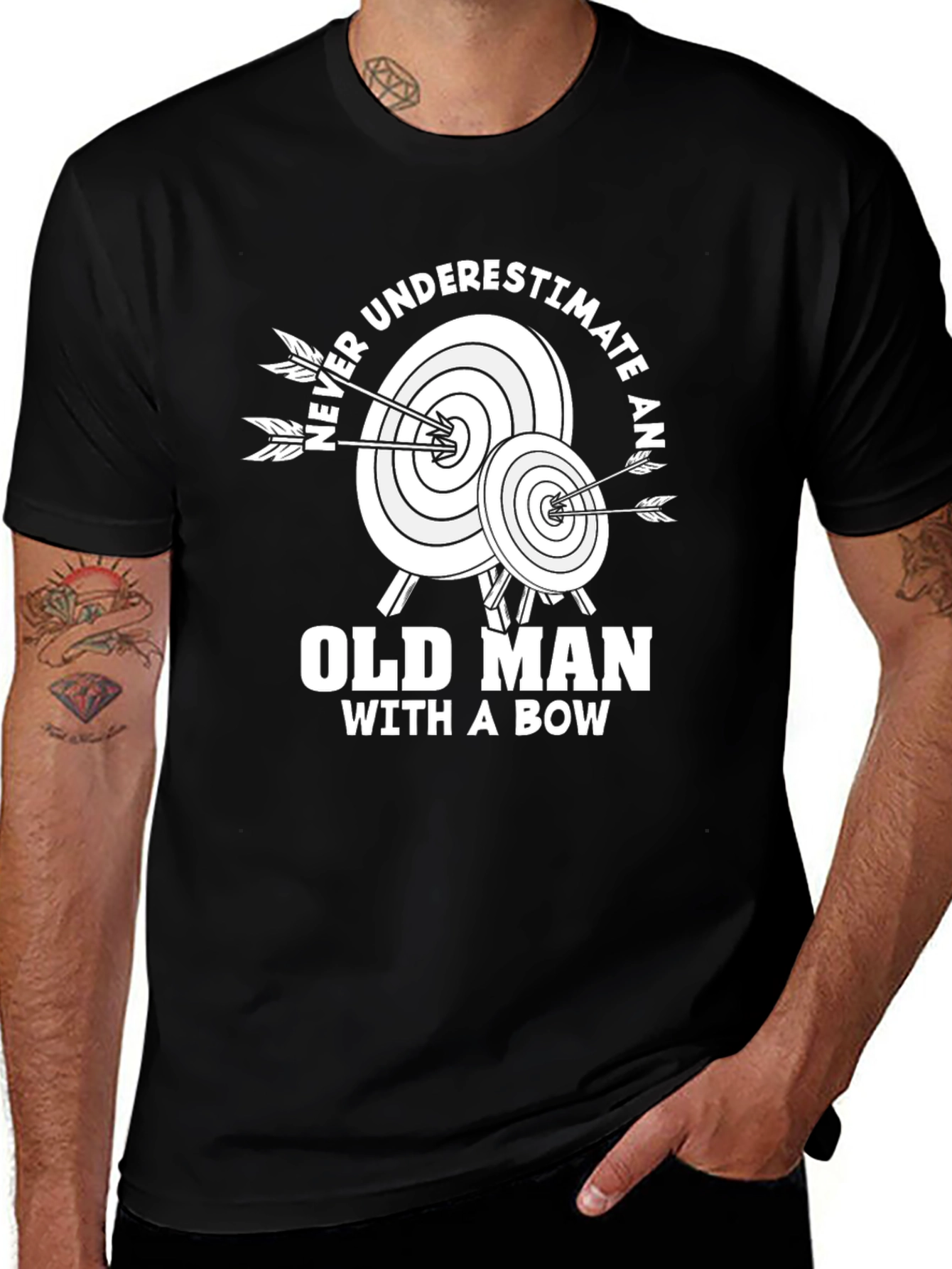 Old Man With a Bow T-Shirt