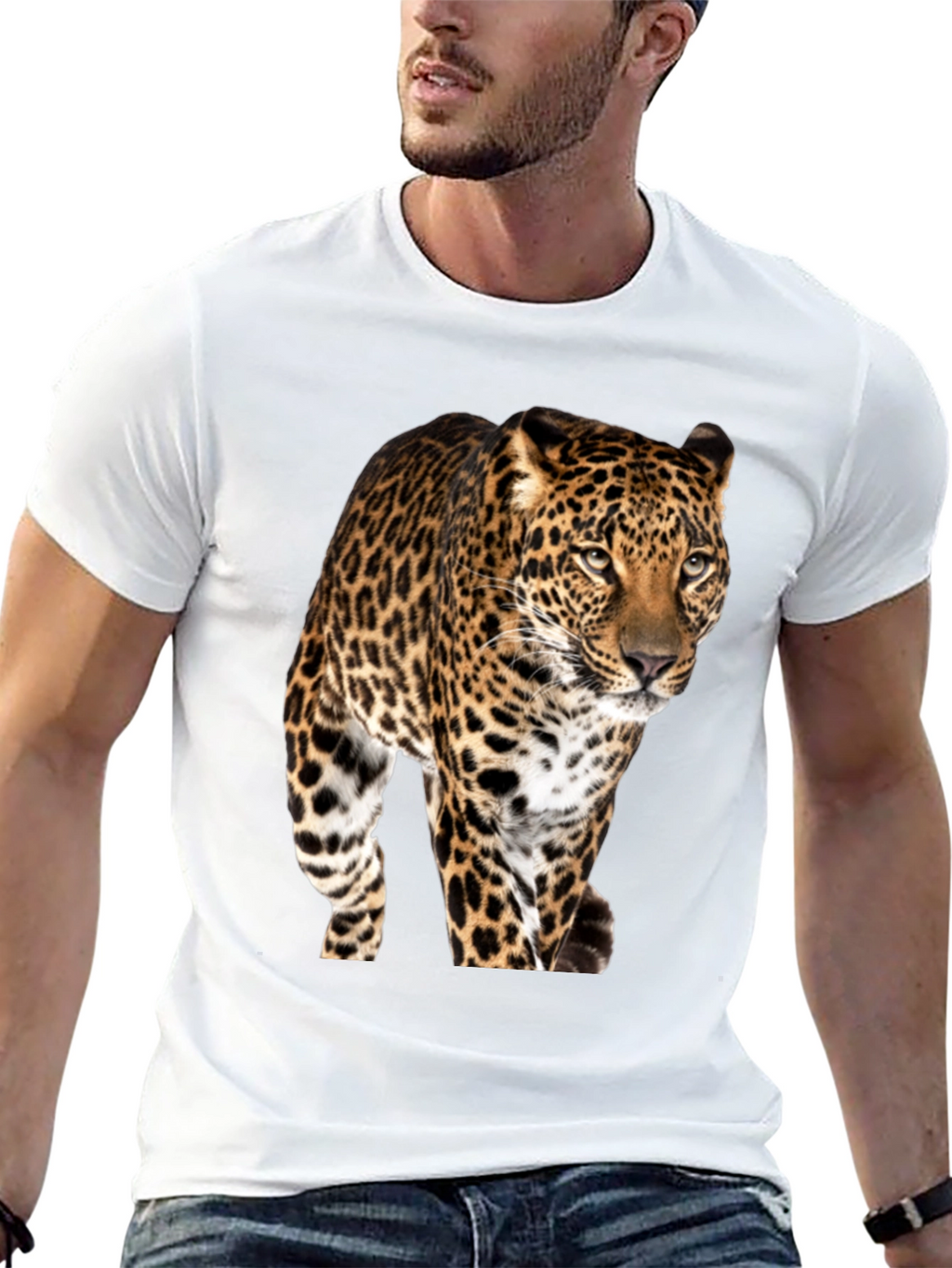 Jaguar Graphic Print Black T-Shirt