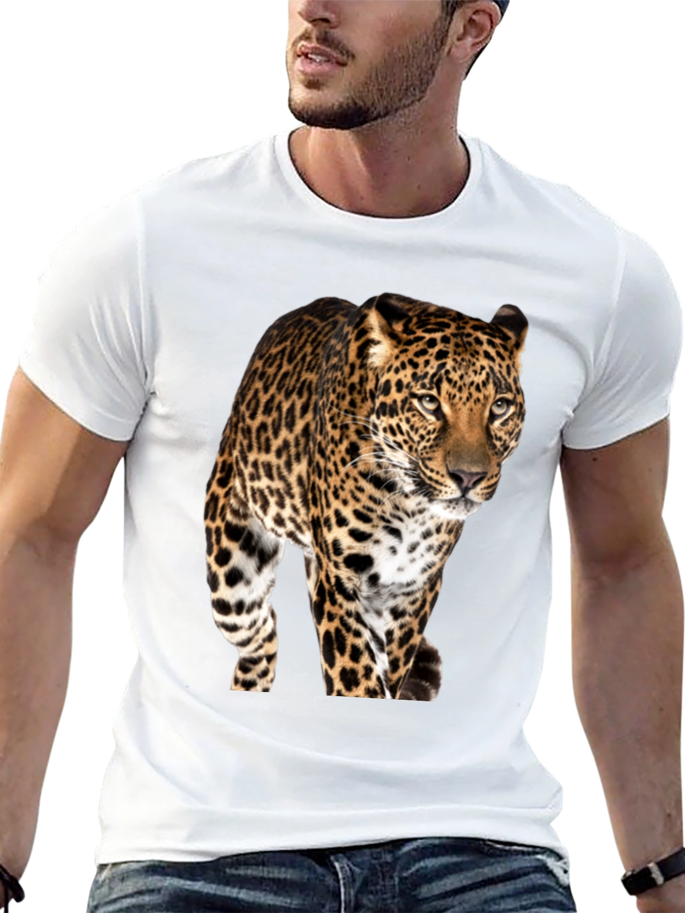 Jaguar Graphic Print Black T-Shirt