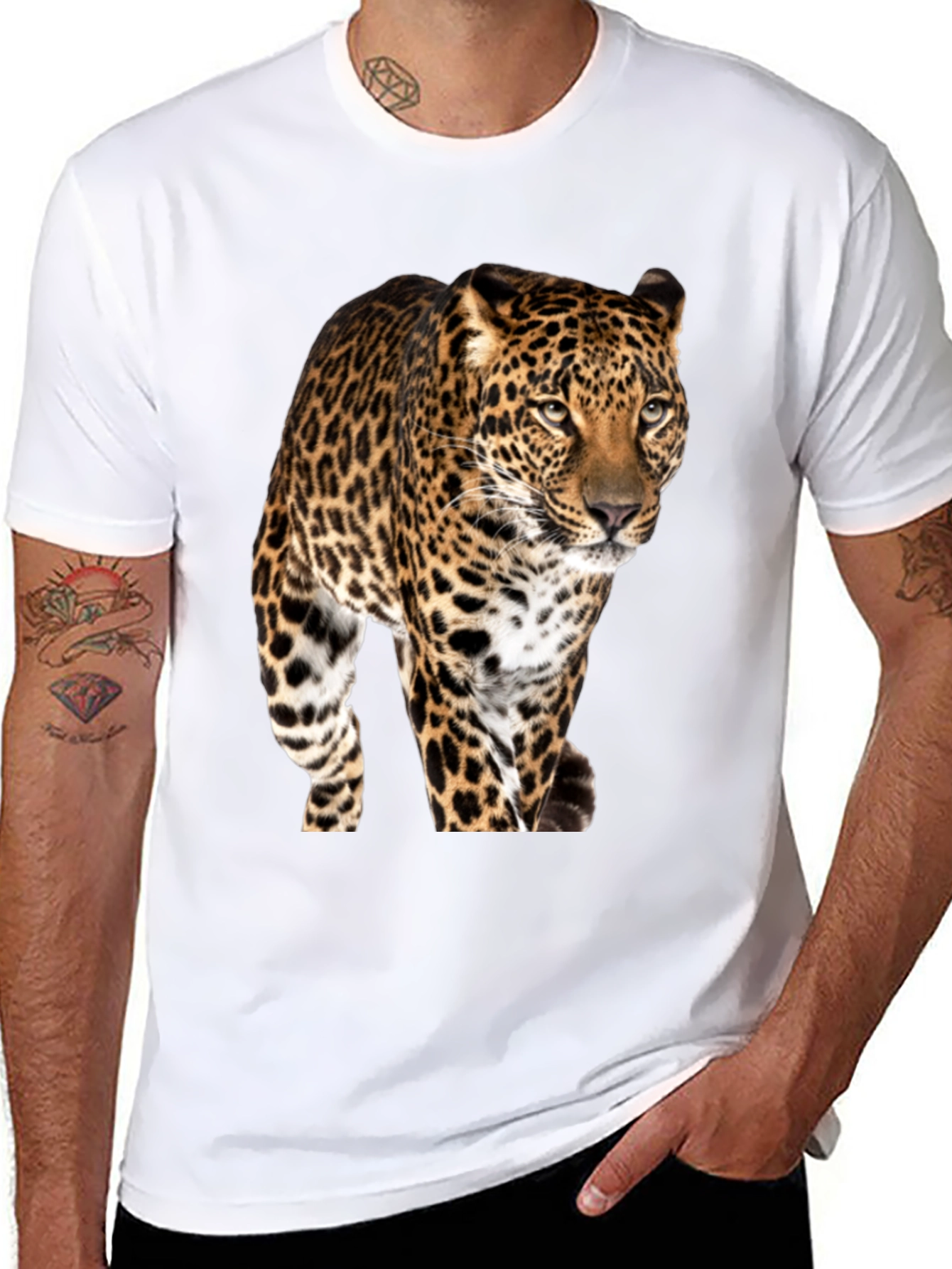 Jaguar Graphic Print Black T-Shirt