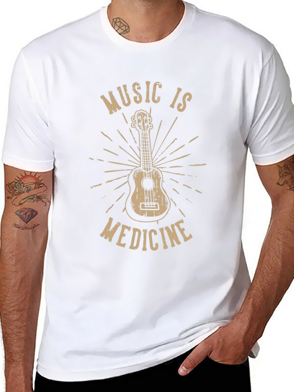 Music is Medicine Ukulele Graphic Tee