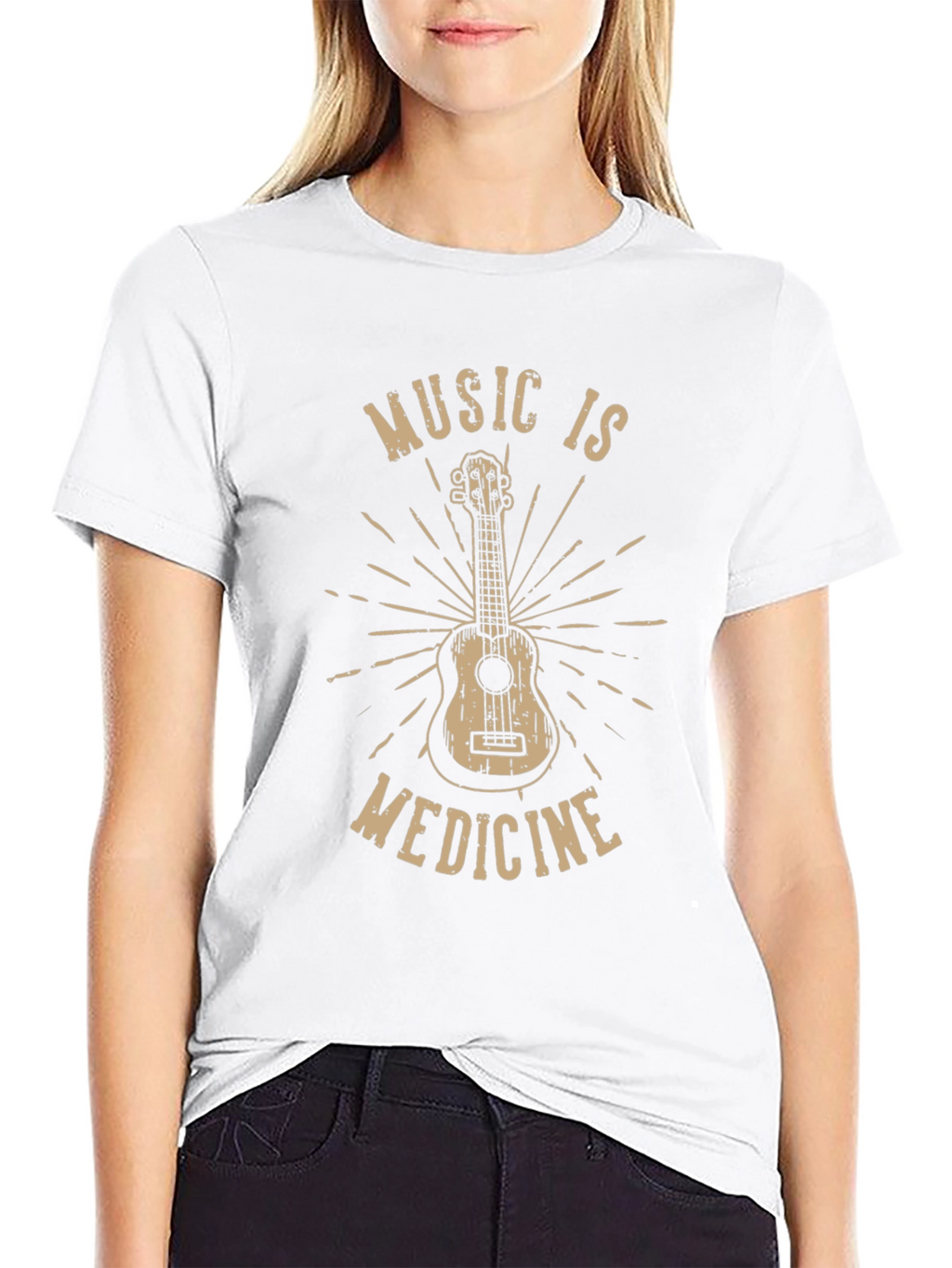 Music is Medicine Ukulele Graphic Tee